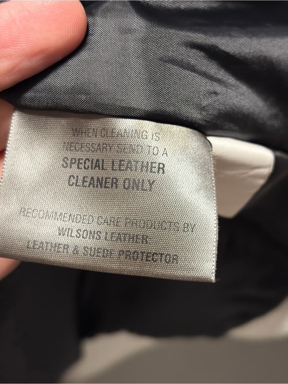 Wilsons Leather White Leather Bomber Jacket with Black Trim - Thumbnail 8