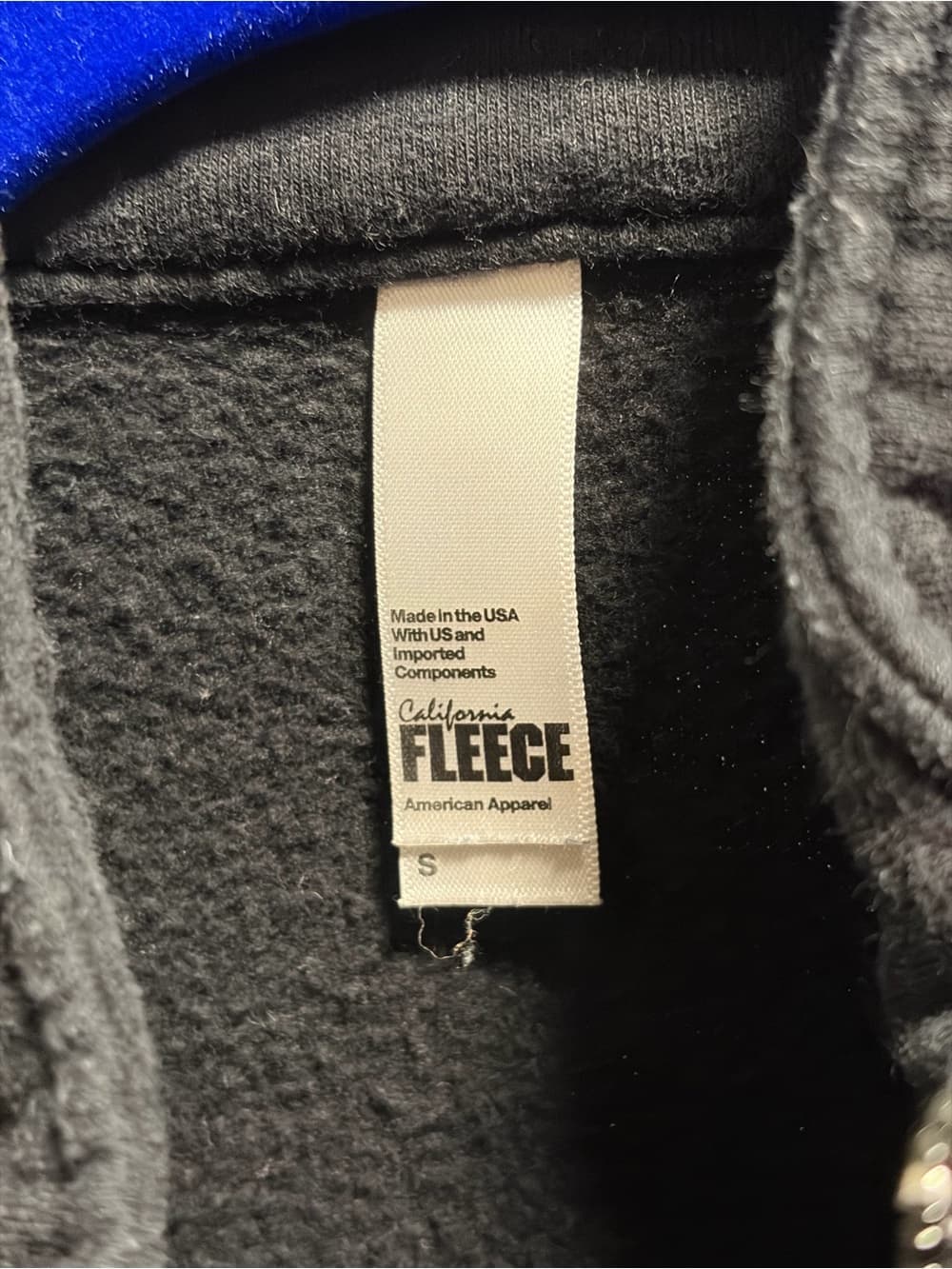 American Apparel Black Full-Zip Men's Fleece Jacket - Thumbnail 3
