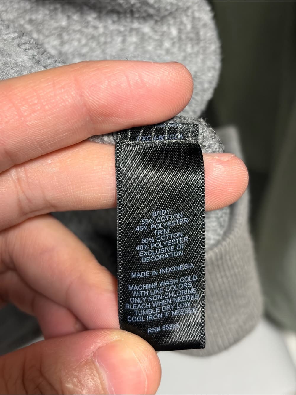 Express Men's Gray Full-Zip Hoodie with Lion Emblem - Thumbnail 5