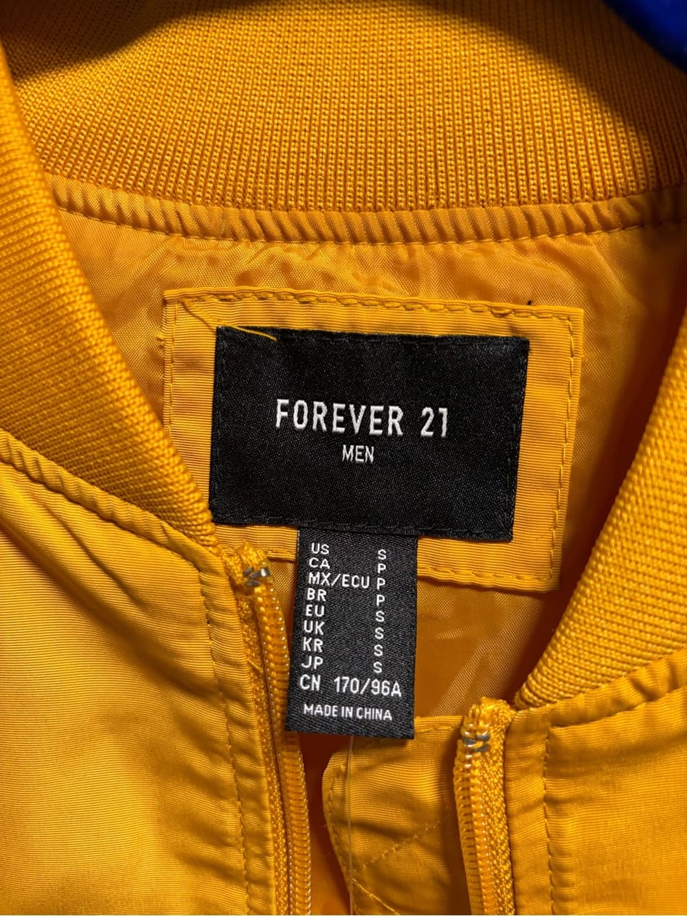 Forever 21 Men's Mustard Yellow Bomber Jacket - Thumbnail 2