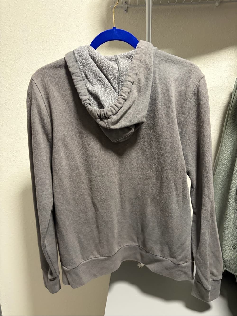 Express Men's Gray Full-Zip Hoodie with Lion Emblem - Thumbnail 4