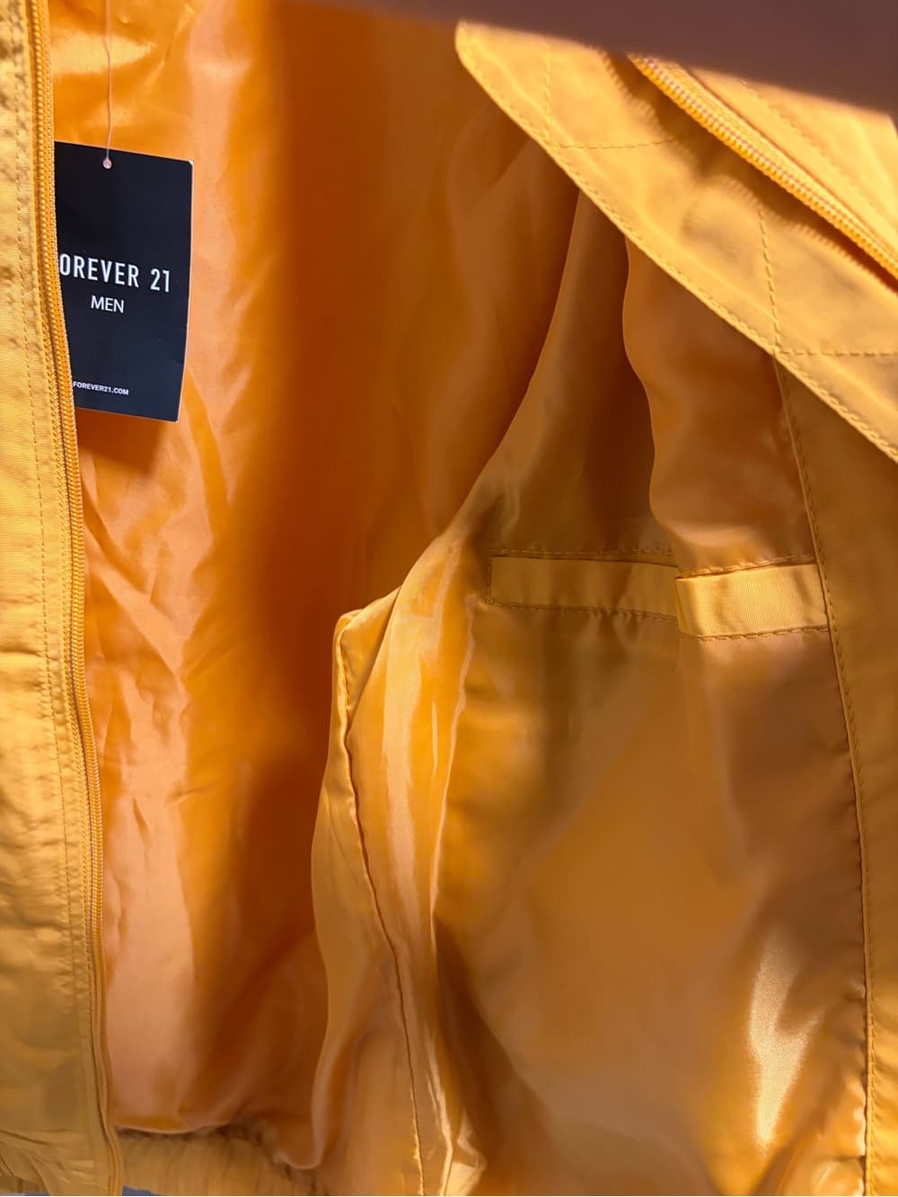 Forever 21 Men's Mustard Yellow Bomber Jacket - Thumbnail 7