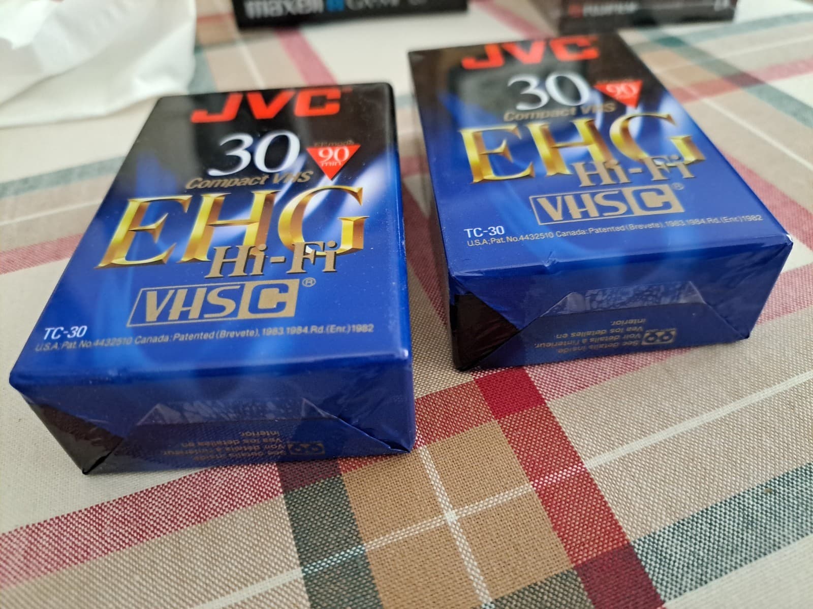 JVC VHS C Compact VHS Video Tapes EHG 30 Hi-Fi Lot Of 2 TC-30 NEW - Thumbnail 2
