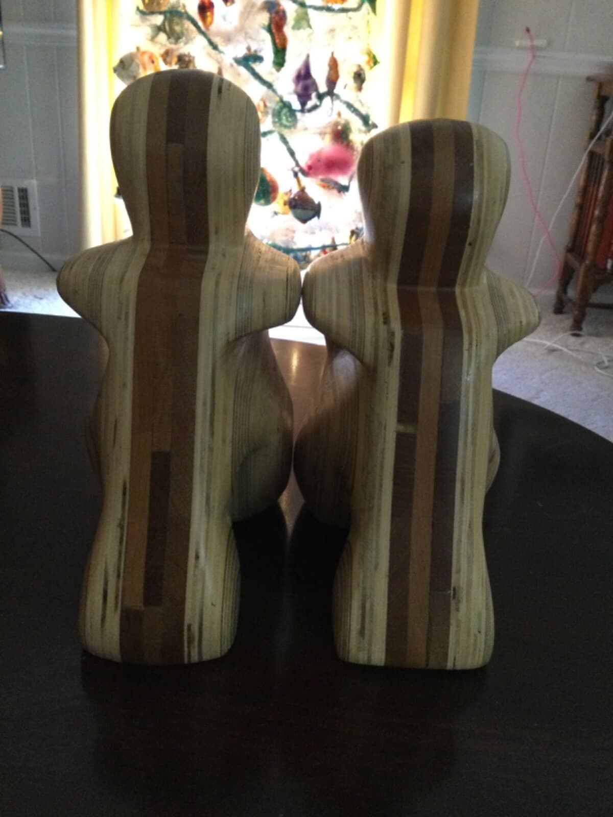 Robert Hargrave Modern Art Pressed Wood Sitting People Sculptures Book Ends - Thumbnail 6