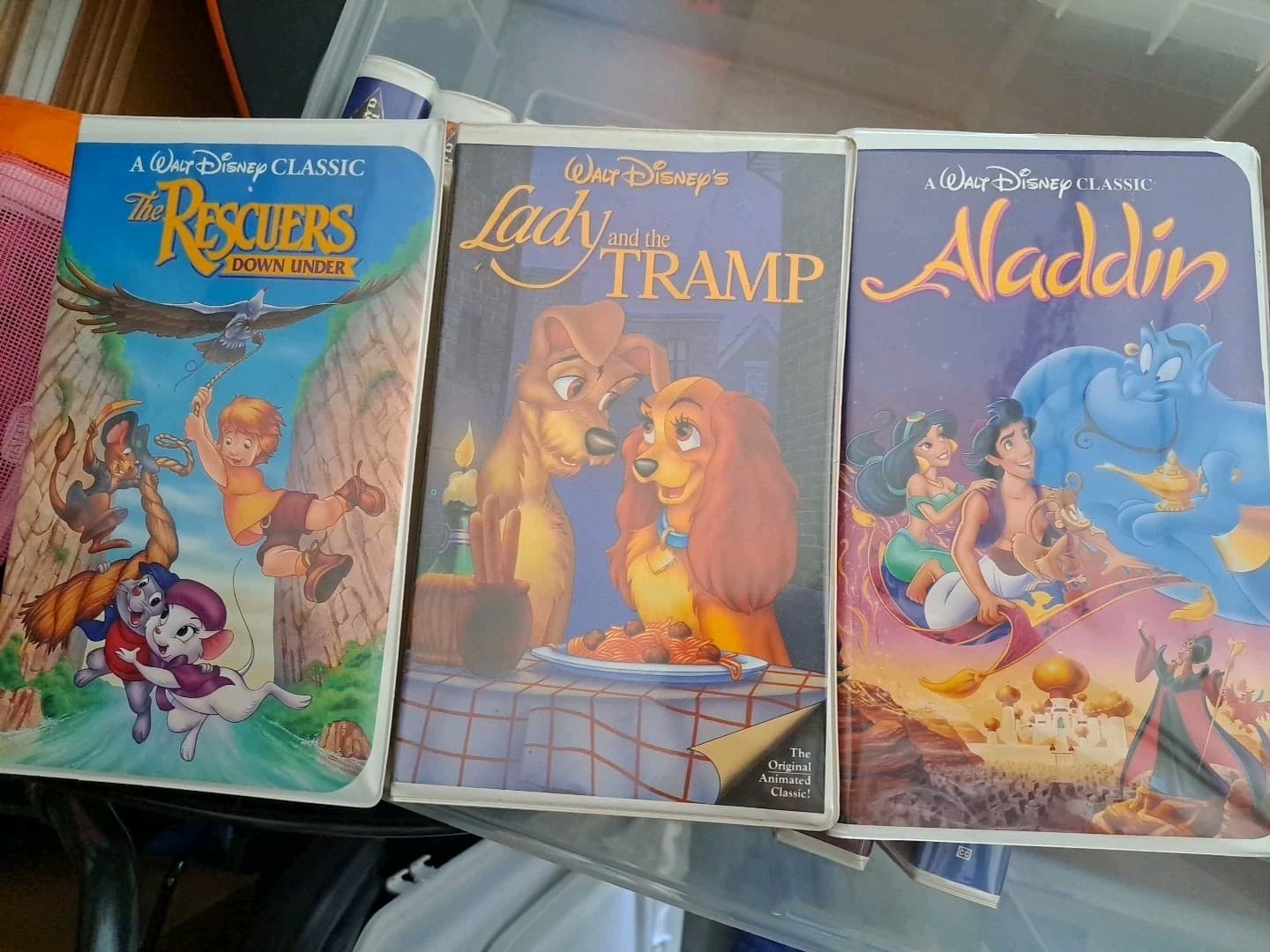 DISNEY Black Diamond VHS Lot of 16 w/Banned Little Mermaid, Beauty, Dumbo, Lady - Thumbnail 5