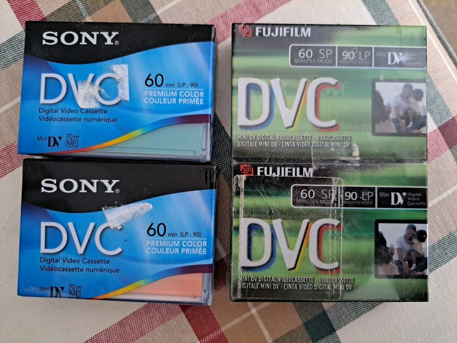 Sony & Fujifilm Mini DV DVC Digital Video Cassettes 60/90 Min. 4 Premium Tapes - Thumbnail 2
