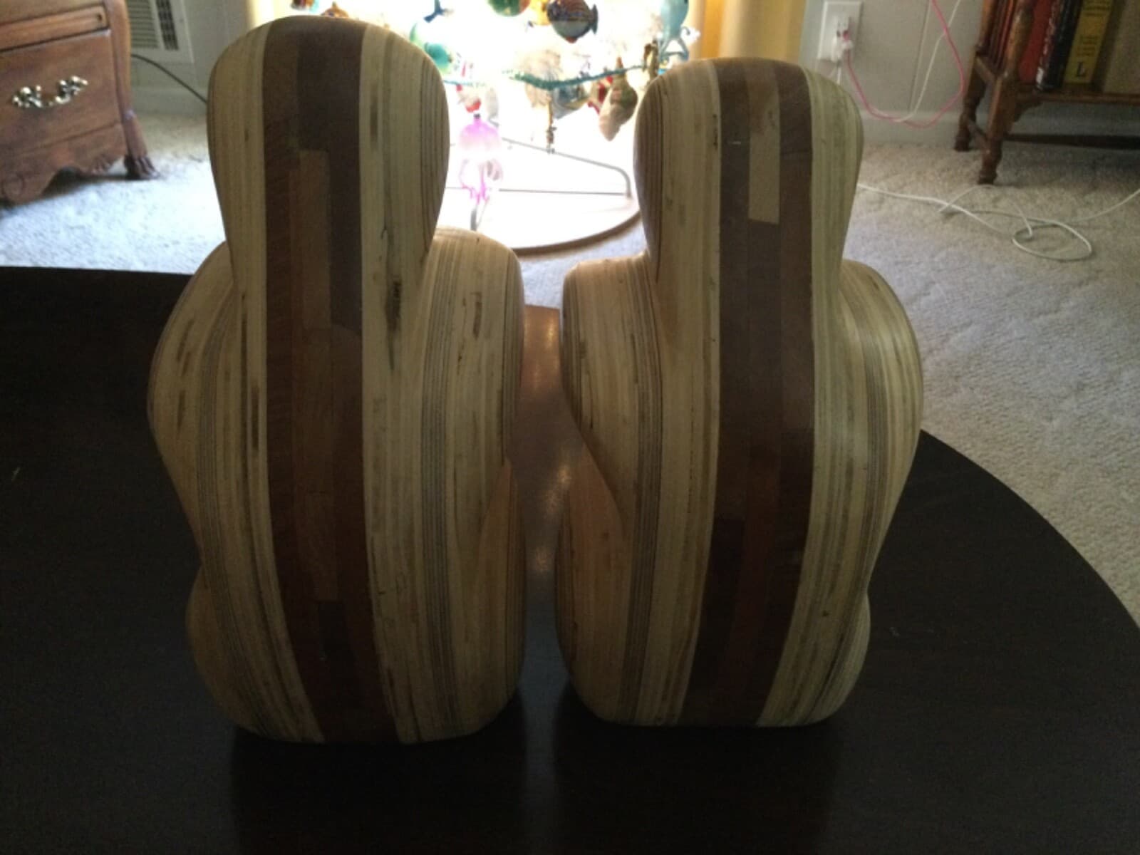 Robert Hargrave Modern Art Pressed Wood Sitting People Sculptures Book Ends - Thumbnail 2