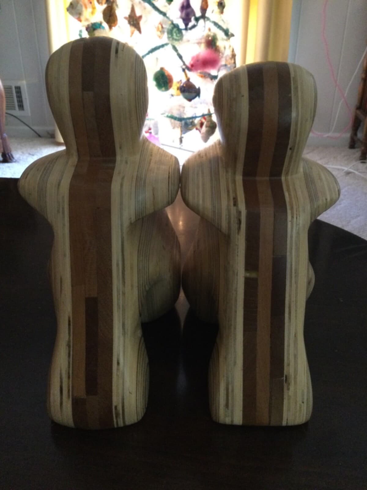 Robert Hargrave Modern Art Pressed Wood Sitting People Sculptures Book Ends - Thumbnail 5