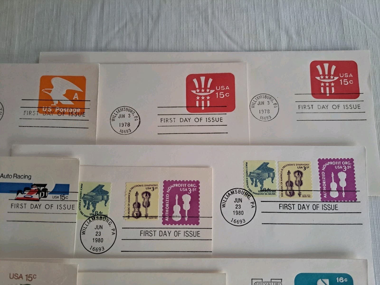 20 First Day of Issue Covers US Stamps on Envelopes Lot 579-581 584-587 590 599 - Thumbnail 9