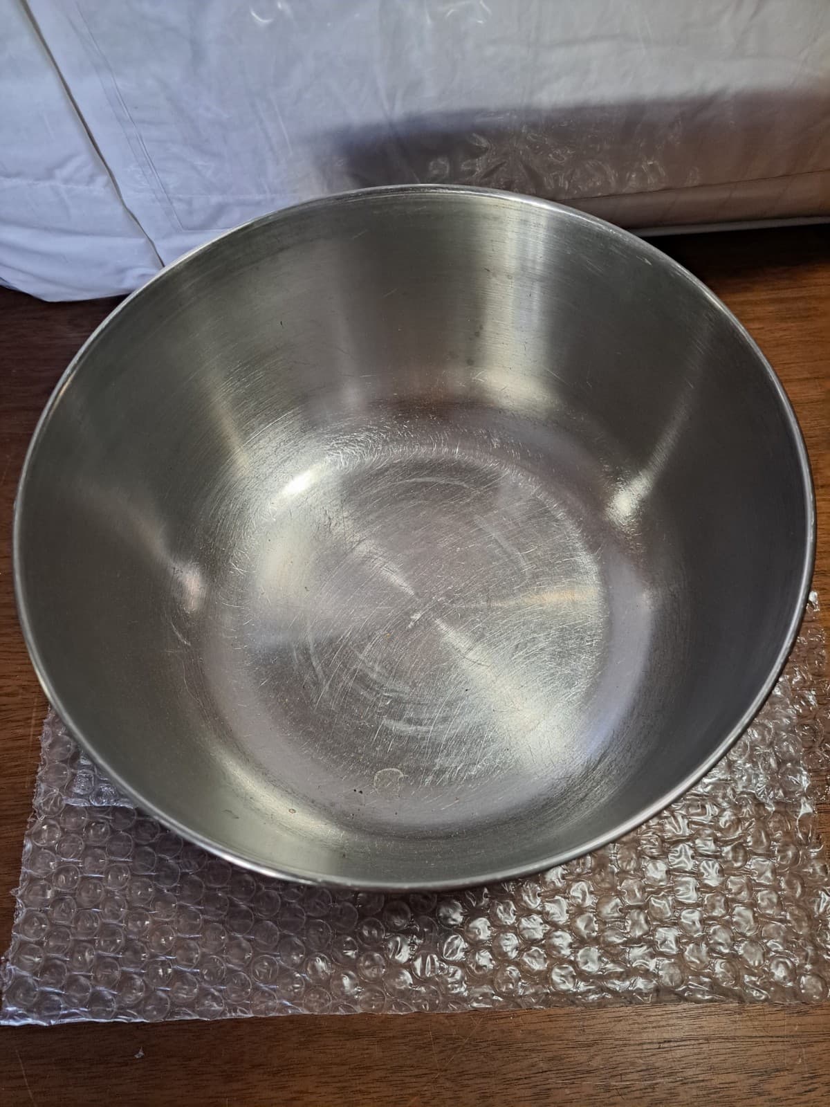 Sunbeam OEM Mixmaster 12 Spd Chrome Metal LARGE Mixing Bowl USA Stainless Part - Thumbnail 2