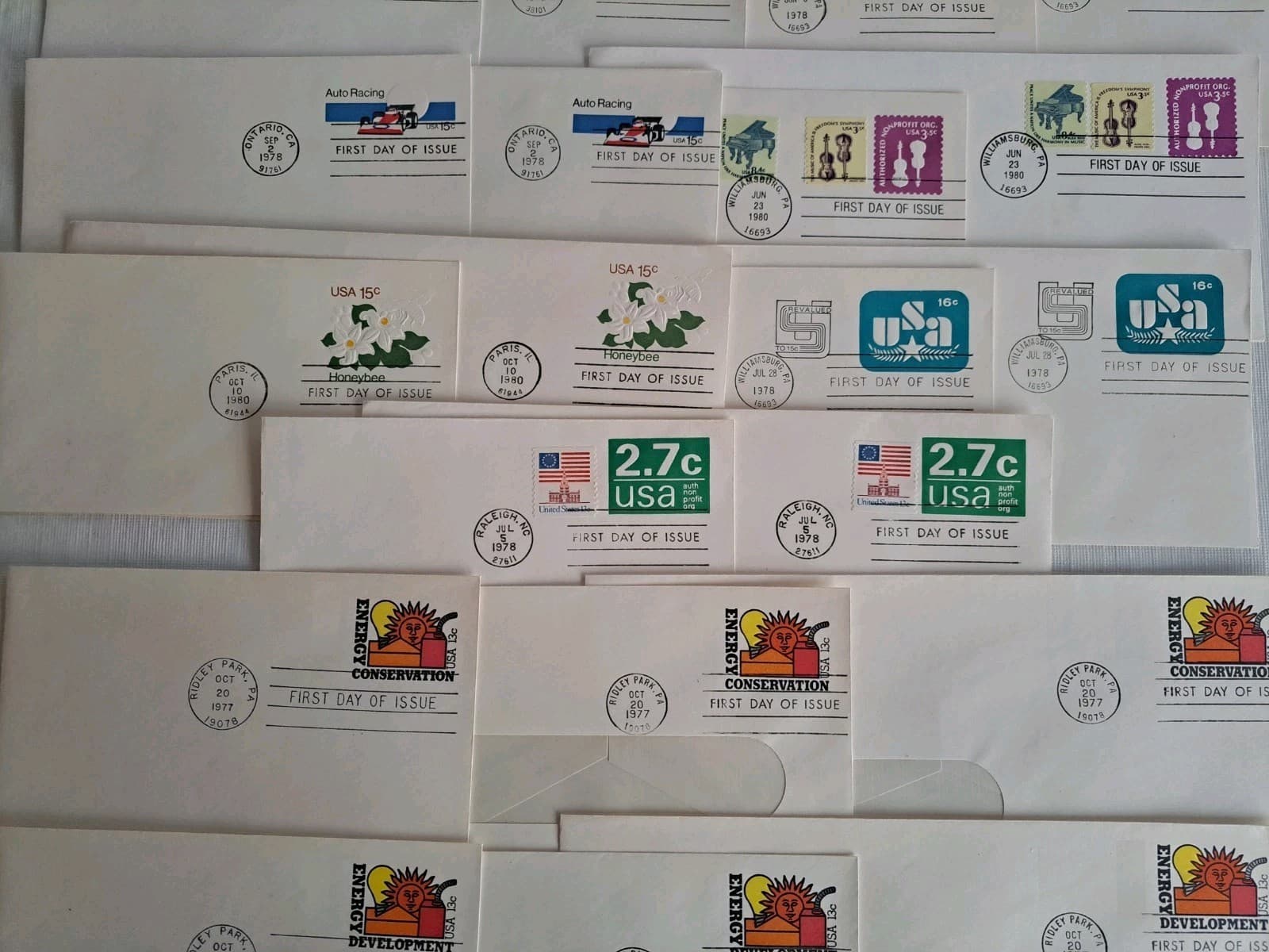 20 First Day of Issue Covers US Stamps on Envelopes Lot 579-581 584-587 590 599 - Thumbnail 3