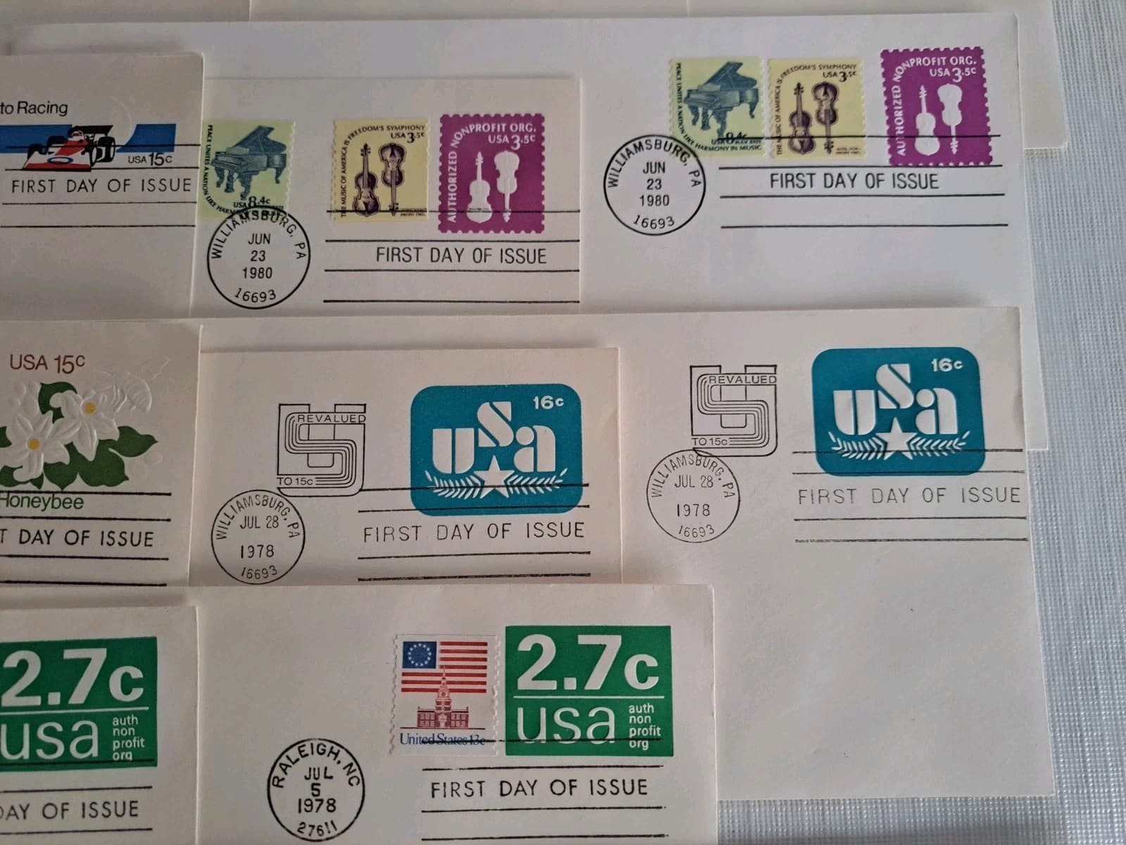 20 First Day of Issue Covers US Stamps on Envelopes Lot 579-581 584-587 590 599 - Thumbnail 8