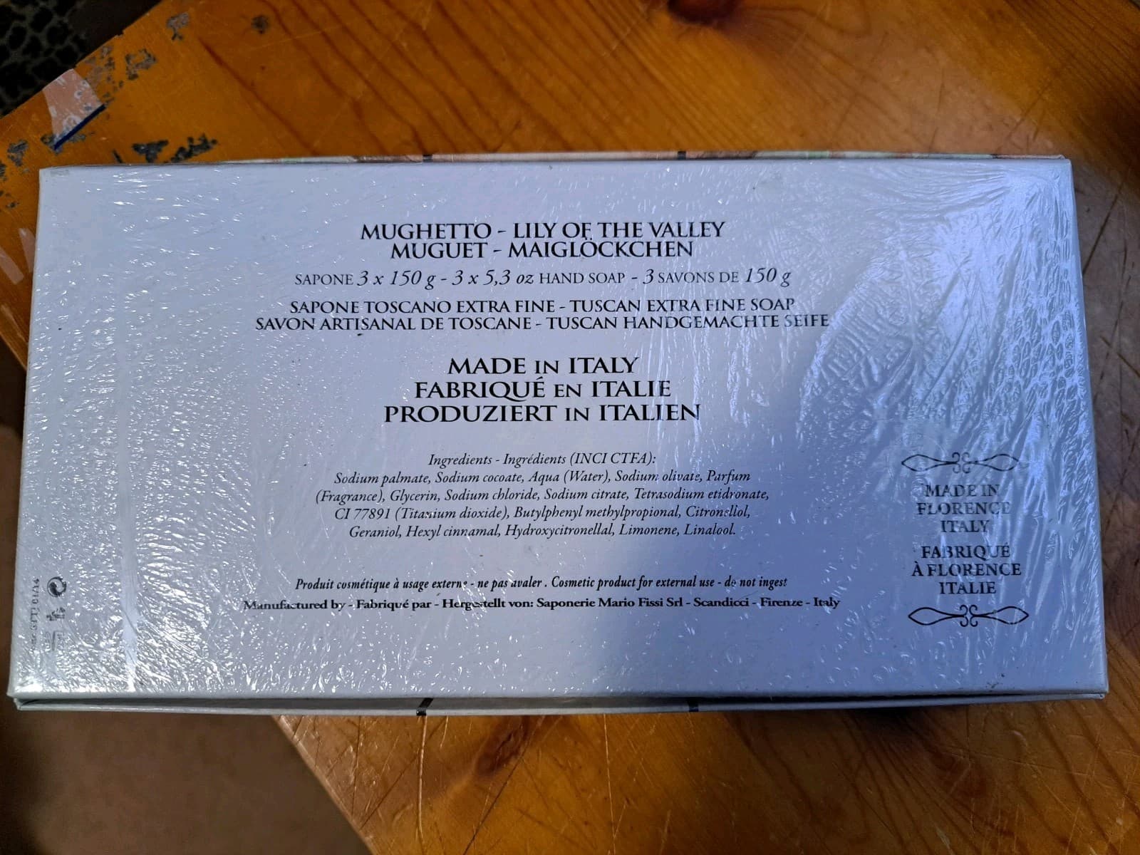 La Florentina 3 pack Lily of the Valley Bar Hand Bath Soap 5.3 oz Made in Italy - Thumbnail 4