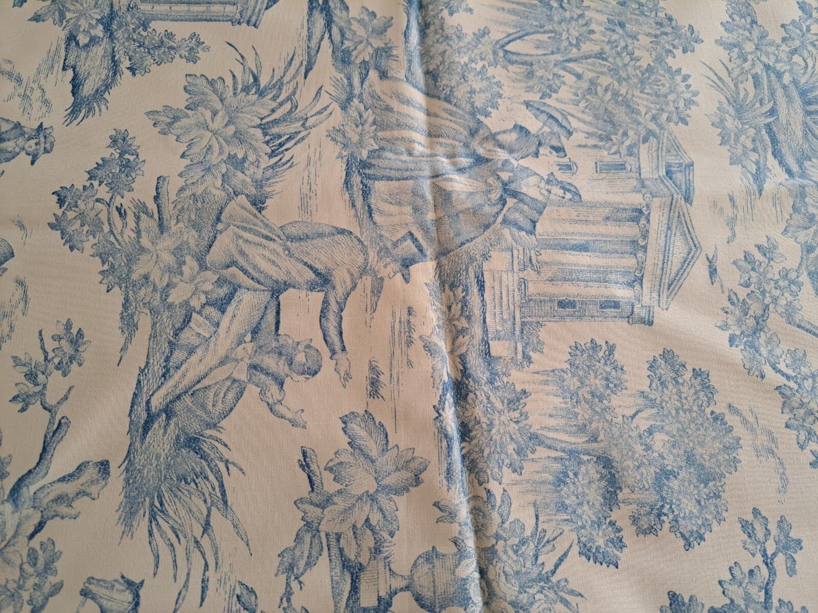 Original Bloomcraft Screen Print Upholstery Fabric Scotchgard 46" X 54” Wide NOS - Thumbnail 7