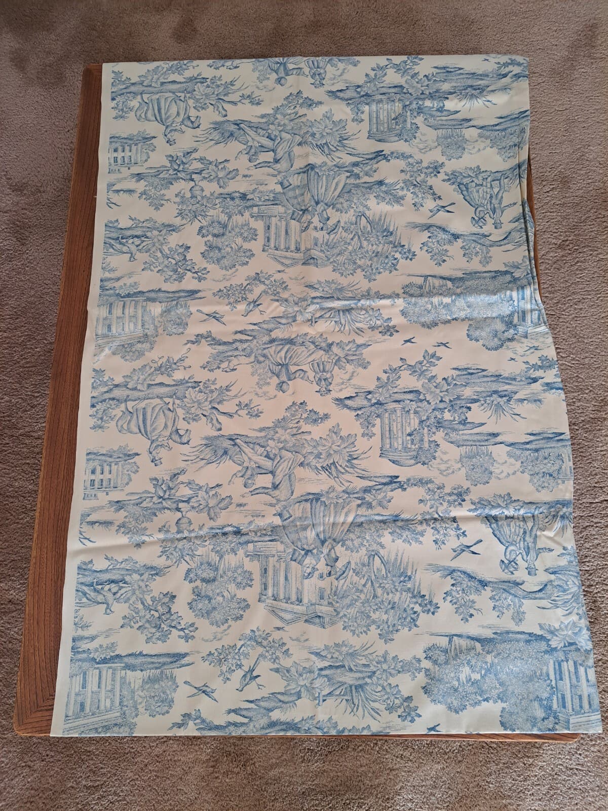 Original Bloomcraft Screen Print Upholstery Fabric Scotchgard 46" X 54” Wide NOS - Thumbnail 2