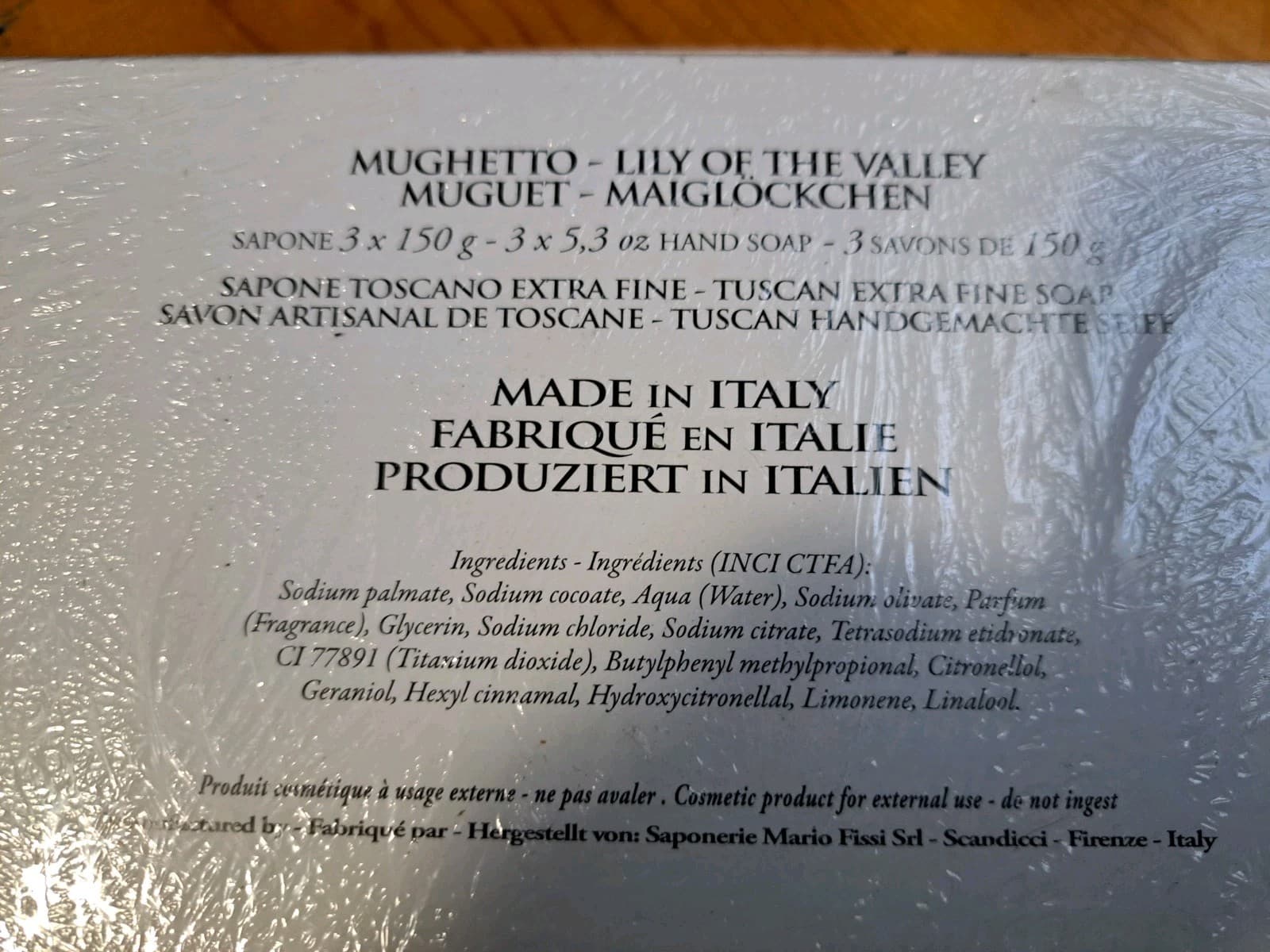 La Florentina 3 pack Lily of the Valley Bar Hand Bath Soap 5.3 oz Made in Italy - Thumbnail 5