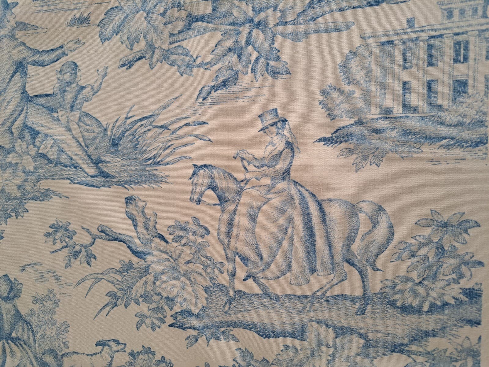 Original Bloomcraft Screen Print Upholstery Fabric Scotchgard 46" X 54” Wide NOS - Thumbnail 8