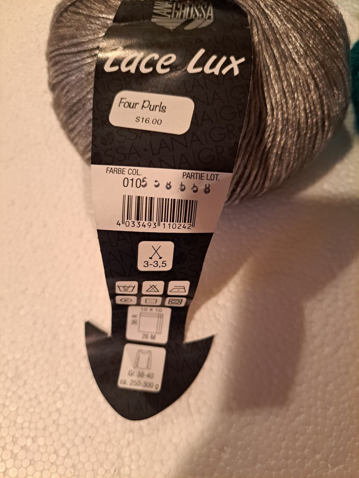 Lana Grossa Lace Lux Yarn 4 Ball Skeins Made In Italy Viscose Wool NEW - Thumbnail 4