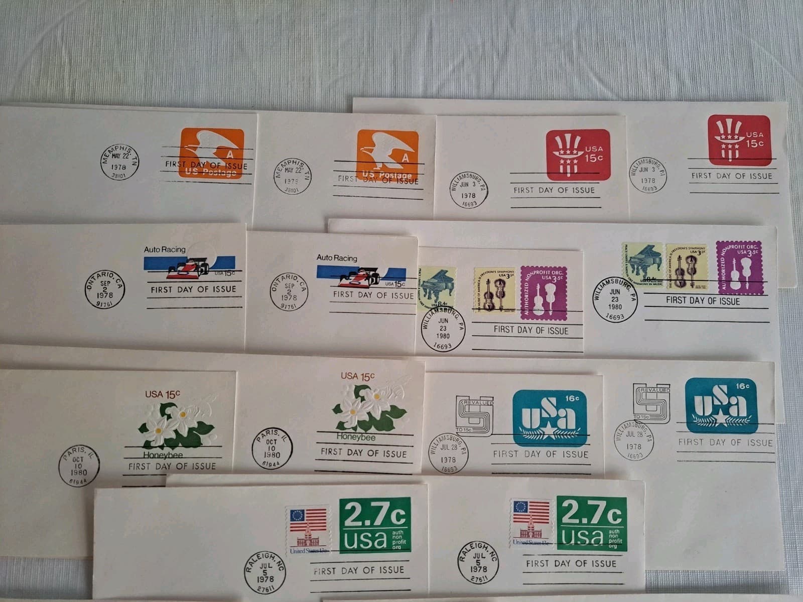 20 First Day of Issue Covers US Stamps on Envelopes Lot 579-581 584-587 590 599 - Thumbnail 4