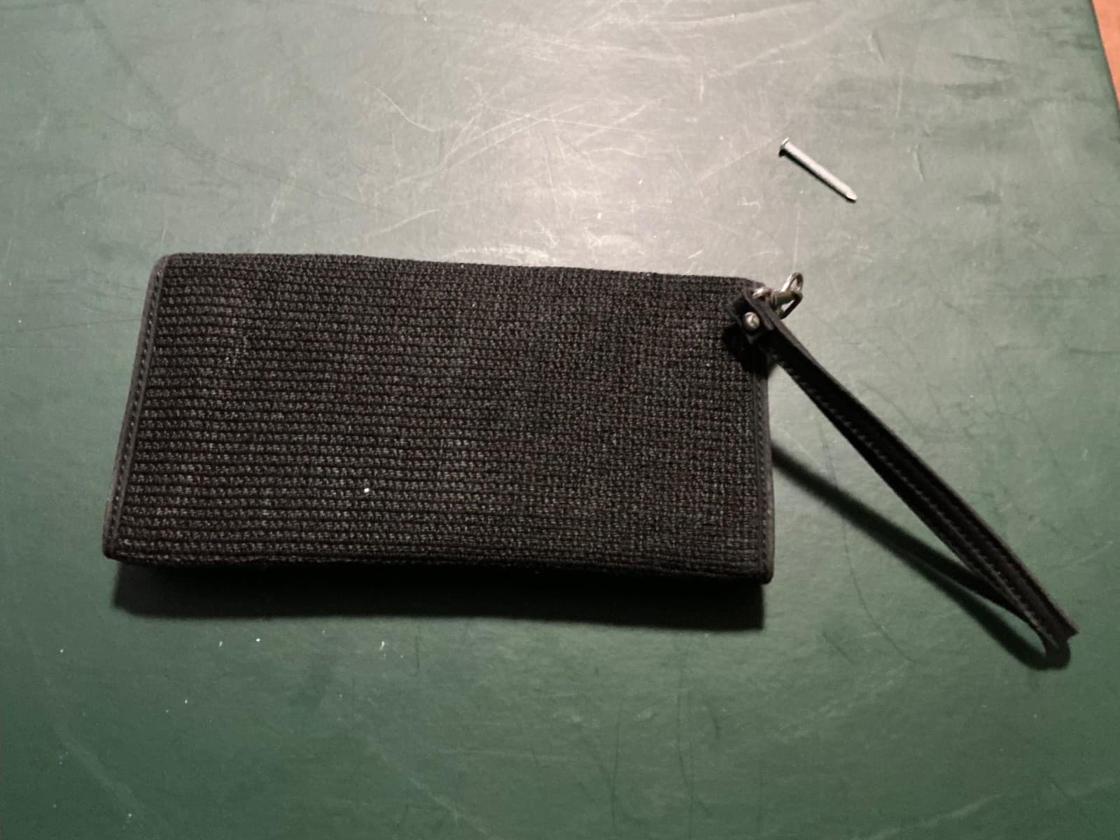 The SAK Black Crochet Clutch Wallet Woven Knit Billfold 7.5”x 4" - Thumbnail 6