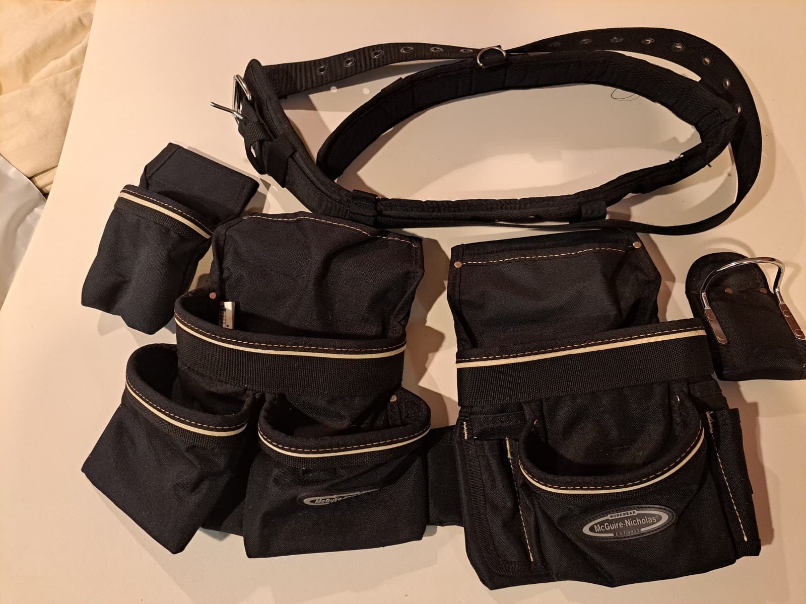 McGuire-Nicholas 5 Pc Black Balastic 13 Pocket Rig Tool Belt Fits Up 50" Waist - Thumbnail 7