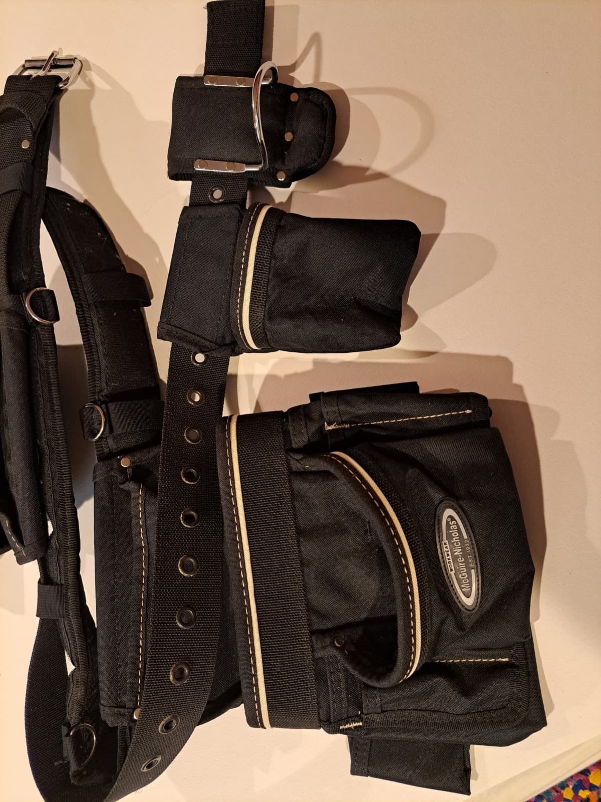 McGuire-Nicholas 5 Pc Black Balastic 13 Pocket Rig Tool Belt Fits Up 50" Waist - Thumbnail 3