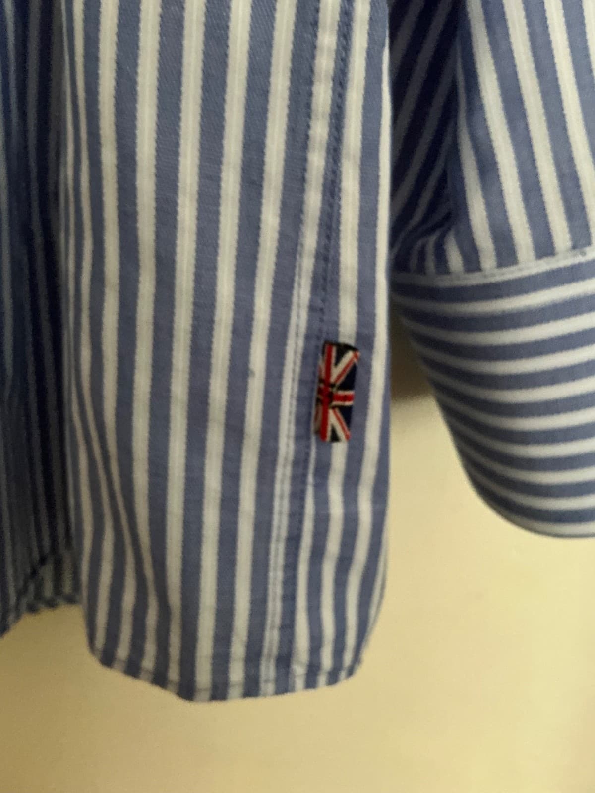 English Laundry Blue Striped Long Sleeve Dress Shirt Size 17.5 34-35 Cotton - Thumbnail 3