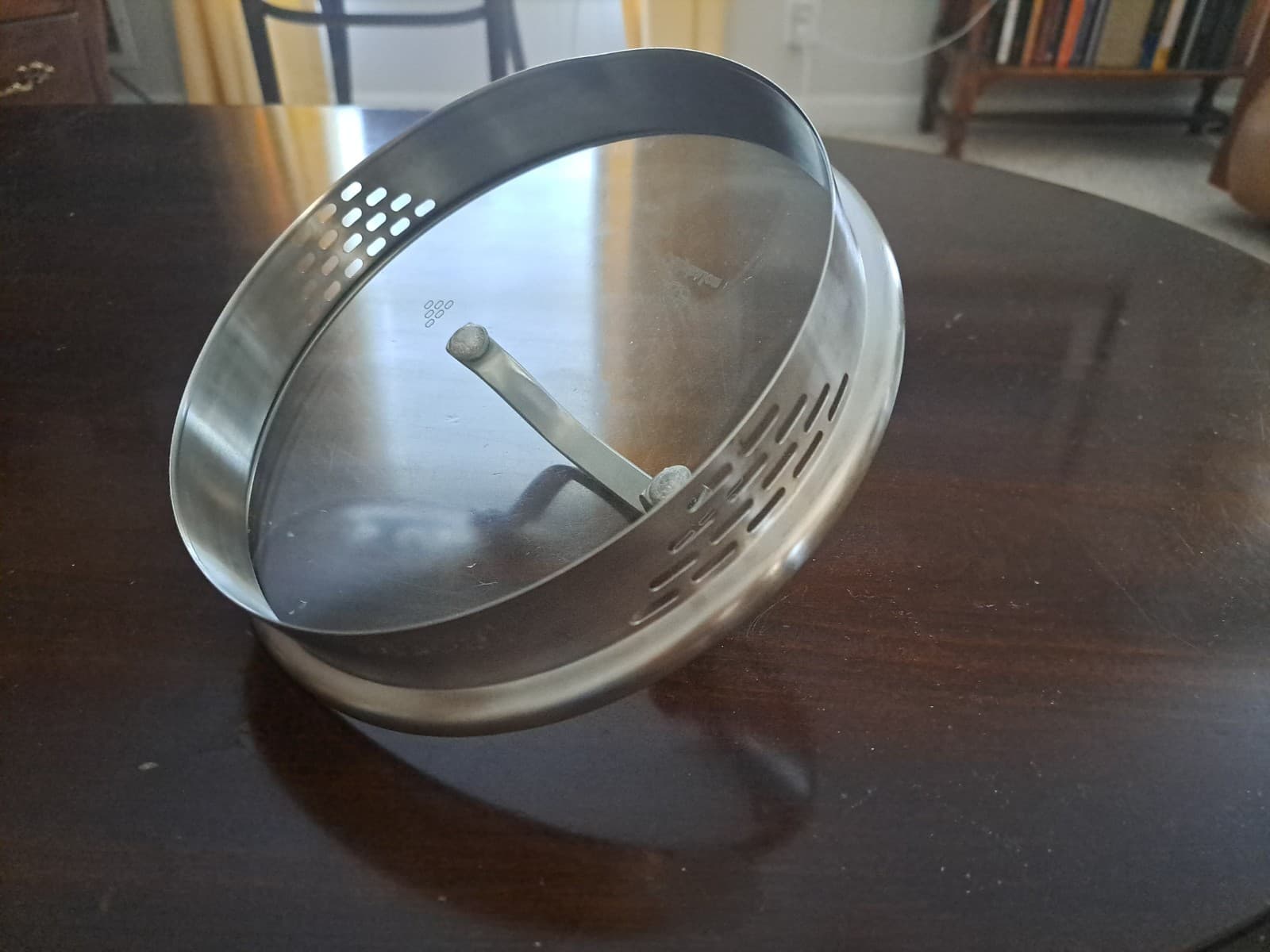Calphalon Sauce Pot Replacement Strainer Lid Stainless Glass Inside Rim 7" - Thumbnail 4