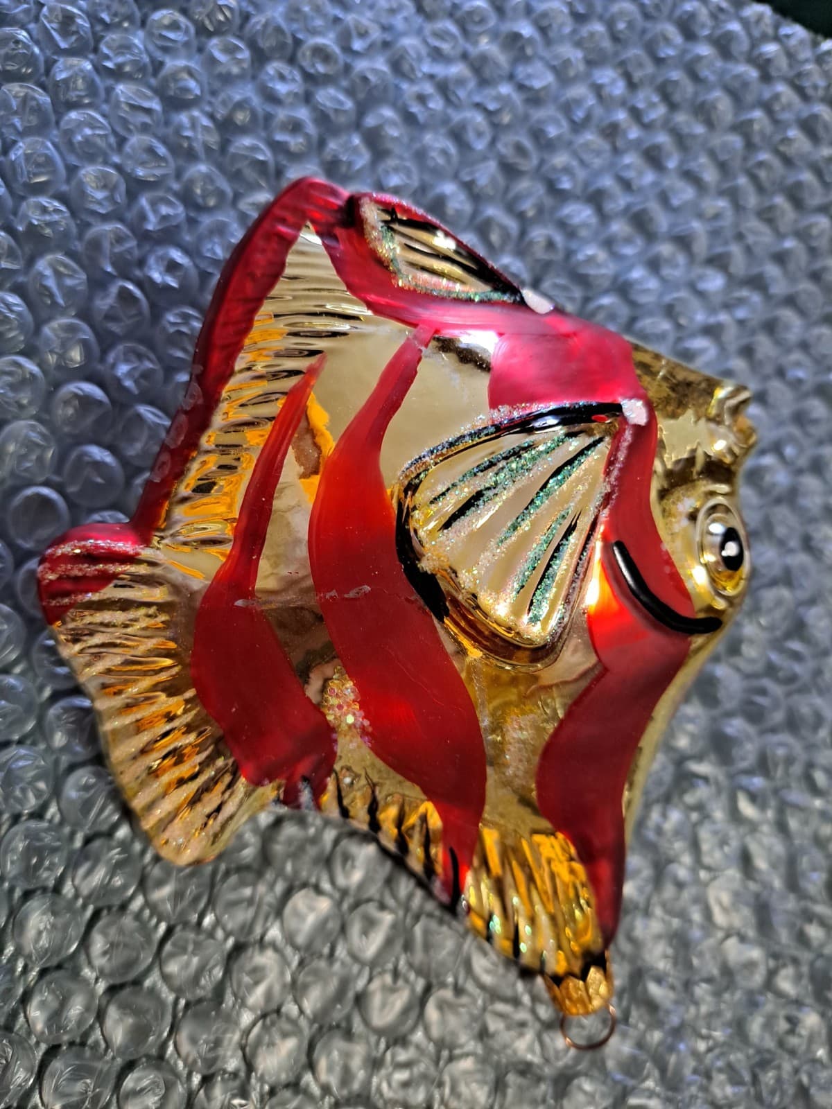 Kurt Adler Polonaise Tropical Angel Fish Glass Ornament Christmas Holiday - Thumbnail 4