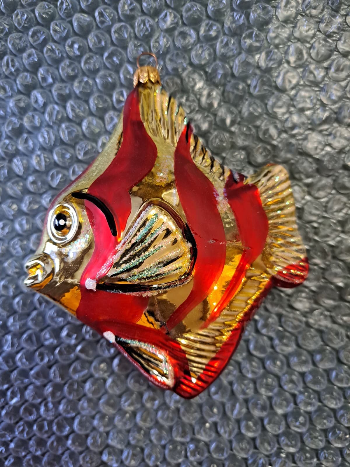 Kurt Adler Polonaise Tropical Angel Fish Glass Ornament Christmas Holiday - Thumbnail 2