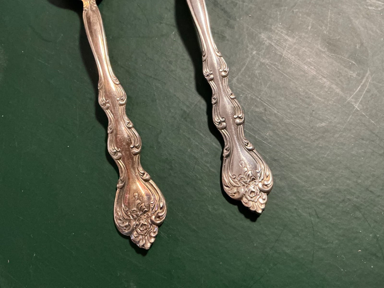 International Silver Silver-plate "Interlude" Pierced Shell Sugar Spoon Lot of 2 - Thumbnail 2