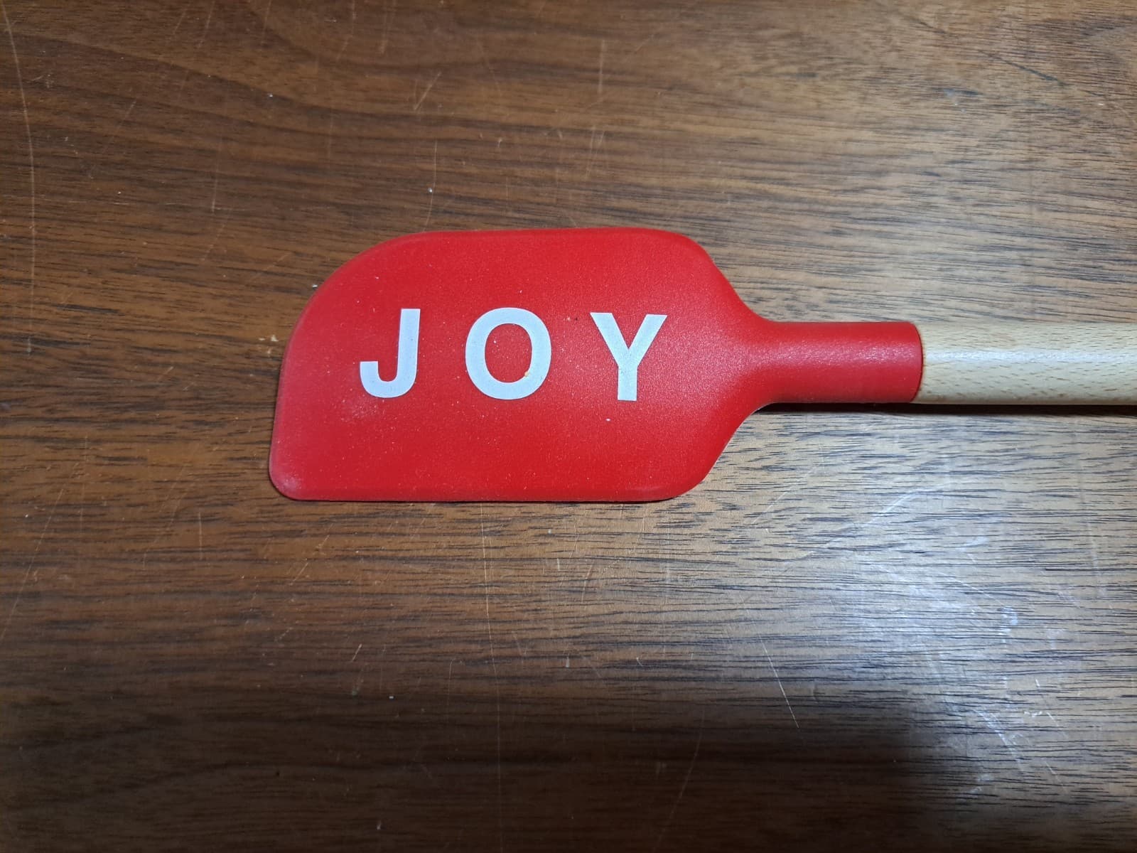Crate & Barrel Red Joy Silicone Spatula Christmas - Thumbnail 4