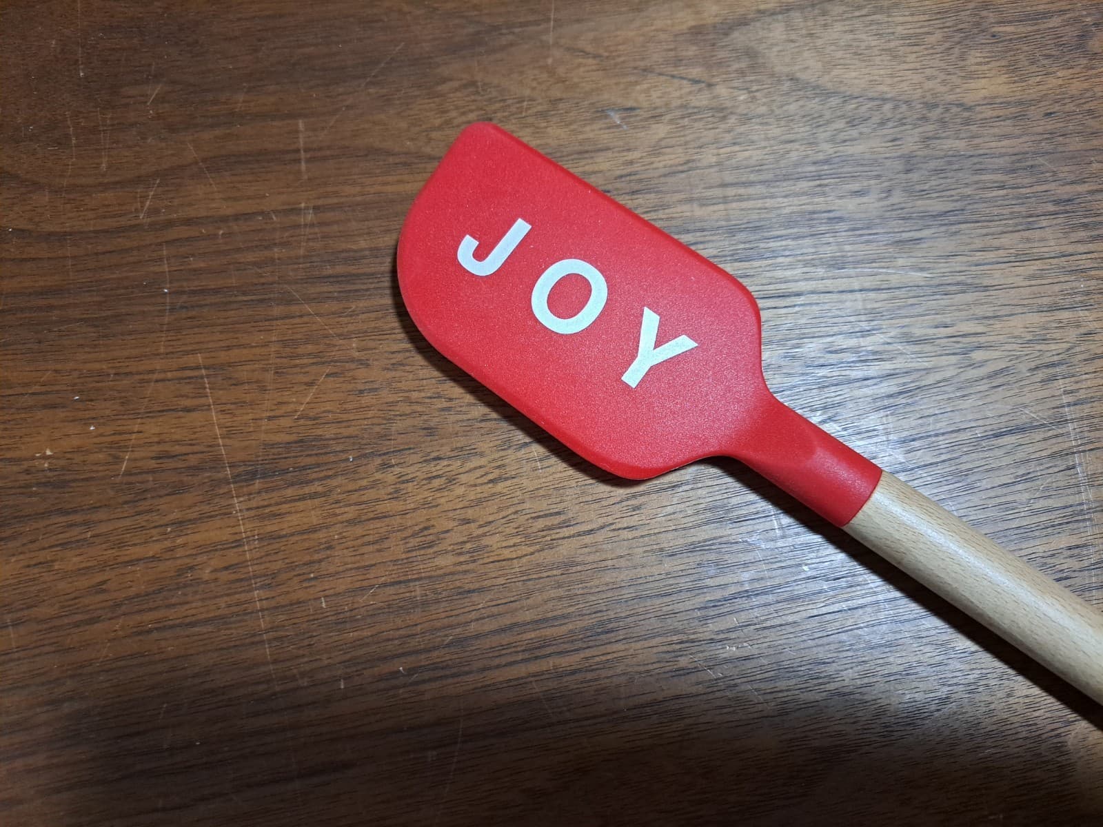 Crate & Barrel Red Joy Silicone Spatula Christmas - Thumbnail 5