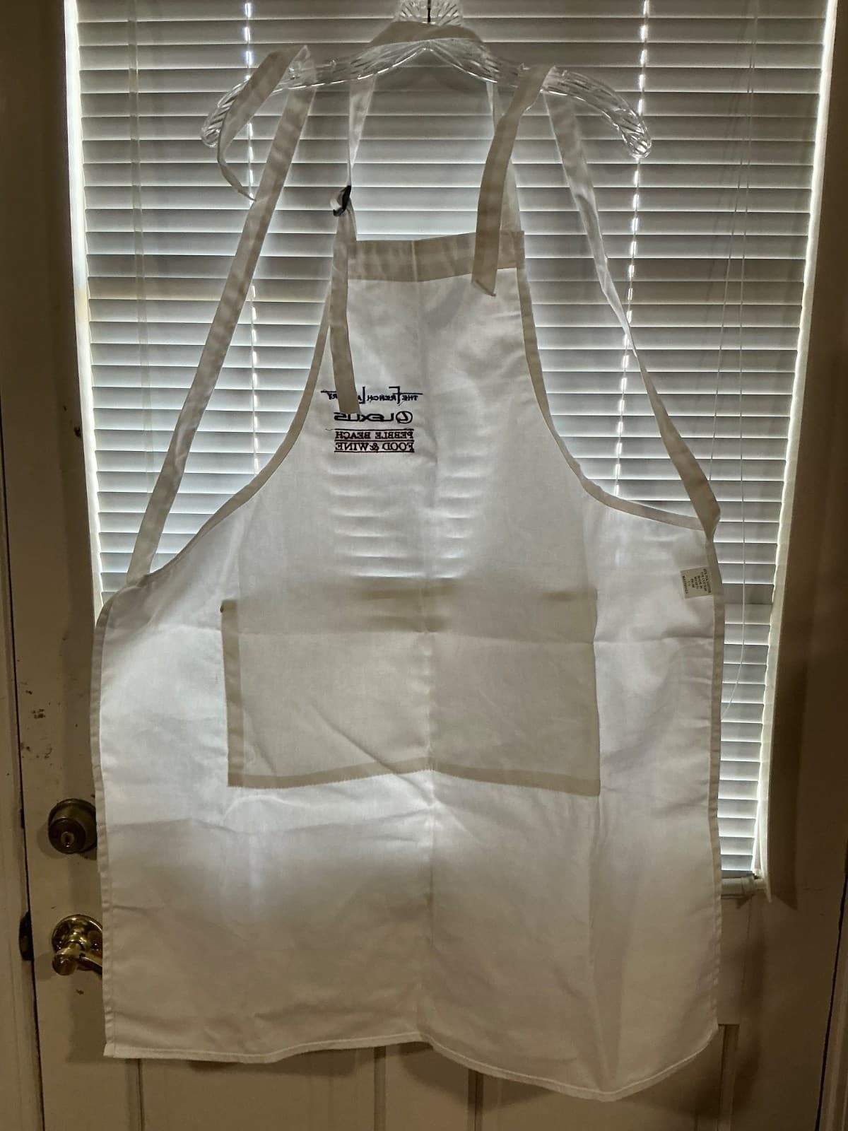 PEBBLE BEACH FOOD & WINE French Laundry Adjustable White CHEF APRON Pockets NEW - Thumbnail 4