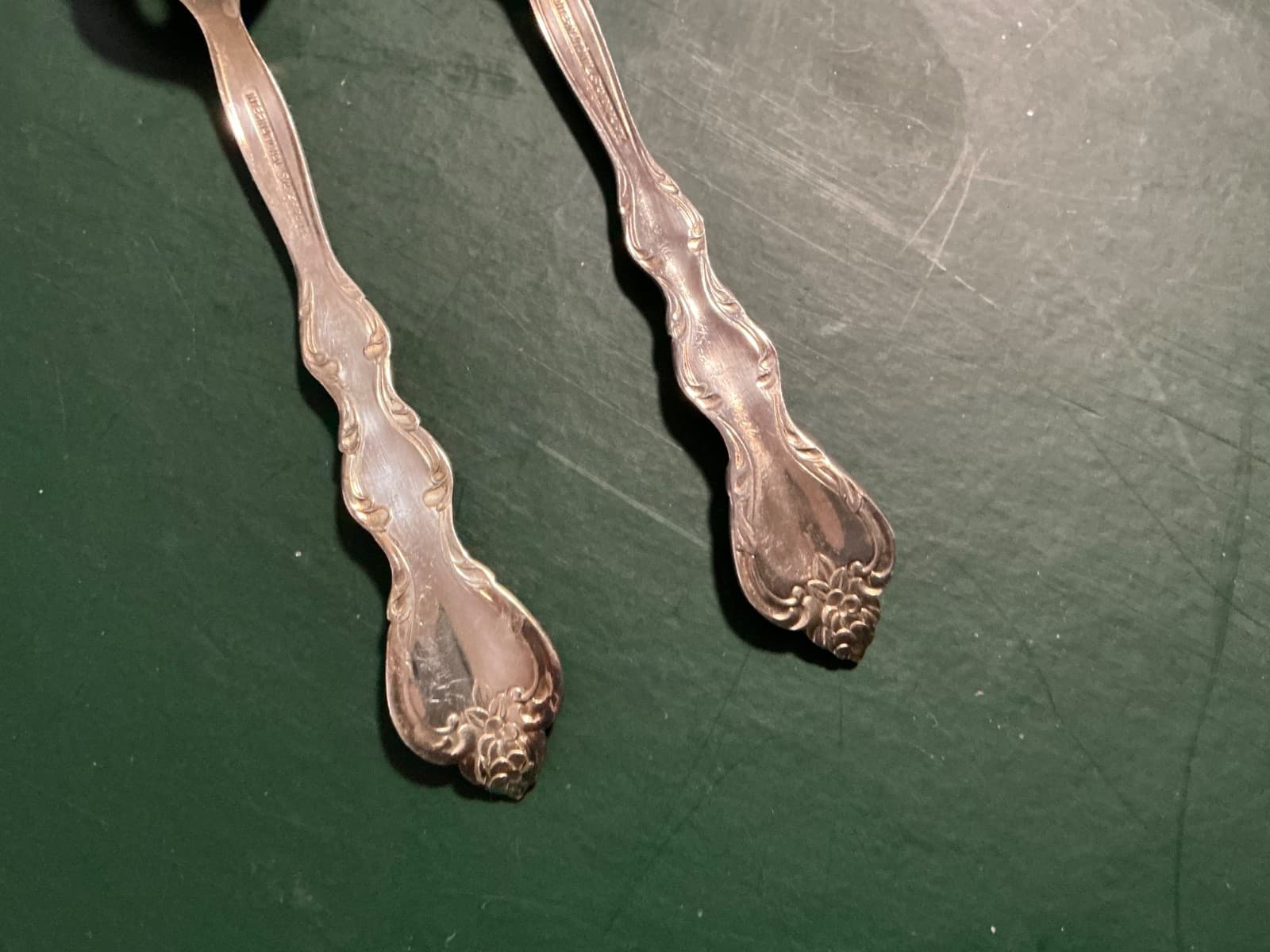 International Silver Silver-plate "Interlude" Pierced Shell Sugar Spoon Lot of 2 - Thumbnail 7