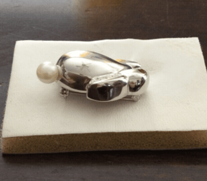 Krementz Sterling Silver Bunny Rabbit Pin Brooch Faux Pearl Tail Rhinestones HTF - Thumbnail 5
