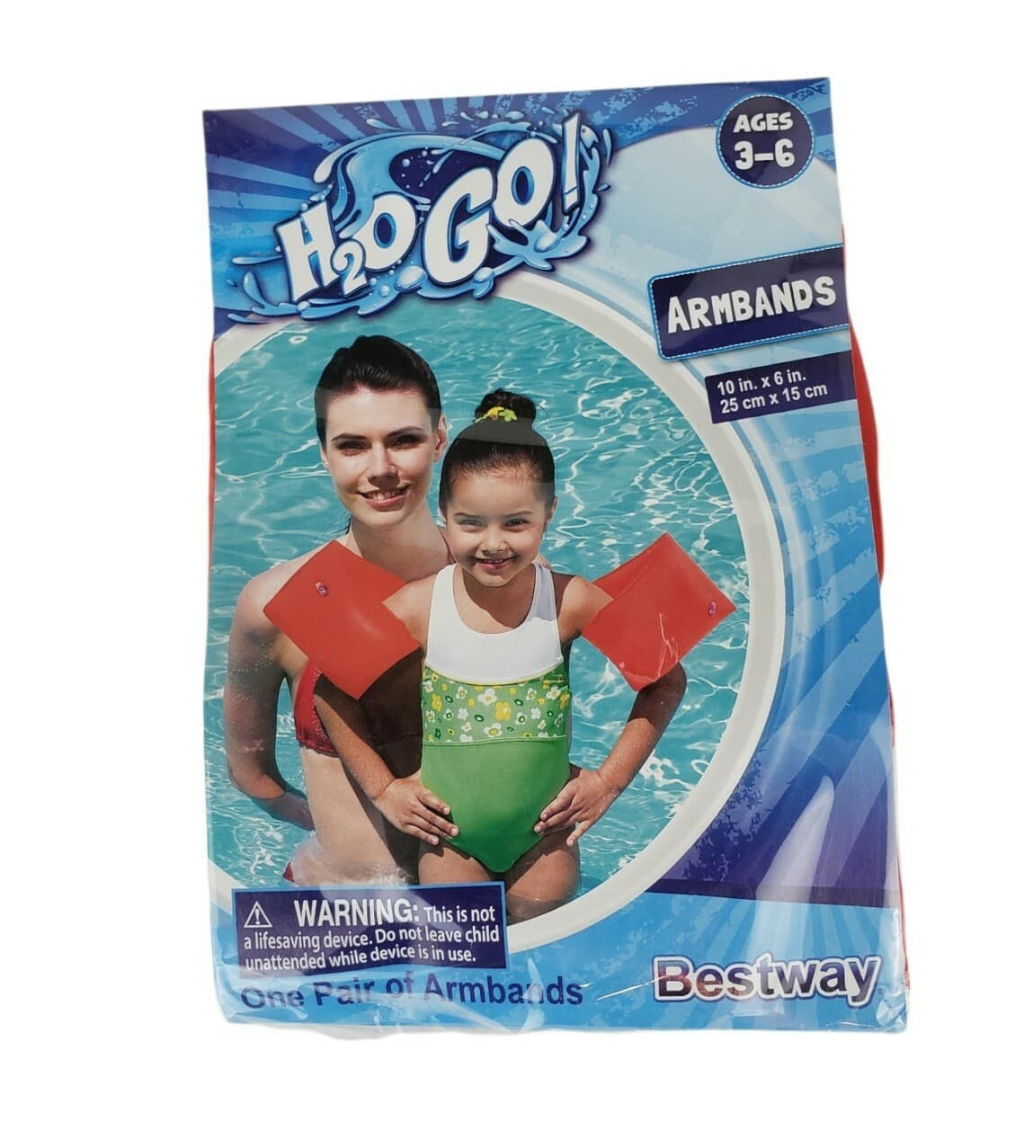 H2O GO Children's Inflatable Floaties Armbands Swimming Water Wings Pool Beach - Thumbnail 2