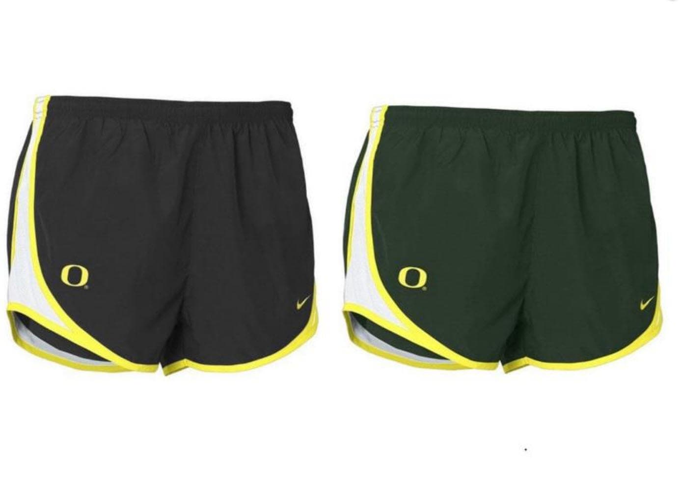 Nike Women's Oregon Fighting Ducks Dri-Fit Tempo Shorts Green Black L XL - Thumbnail 7