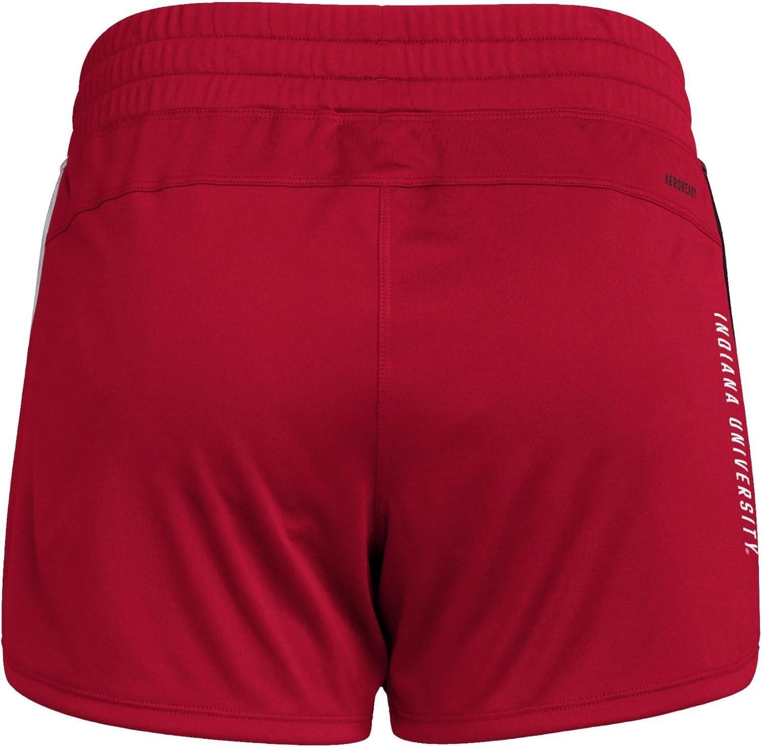 adidas Women's Indiana Hoosiers Aeroready Designed to Move Shorts Red Small - Thumbnail 2