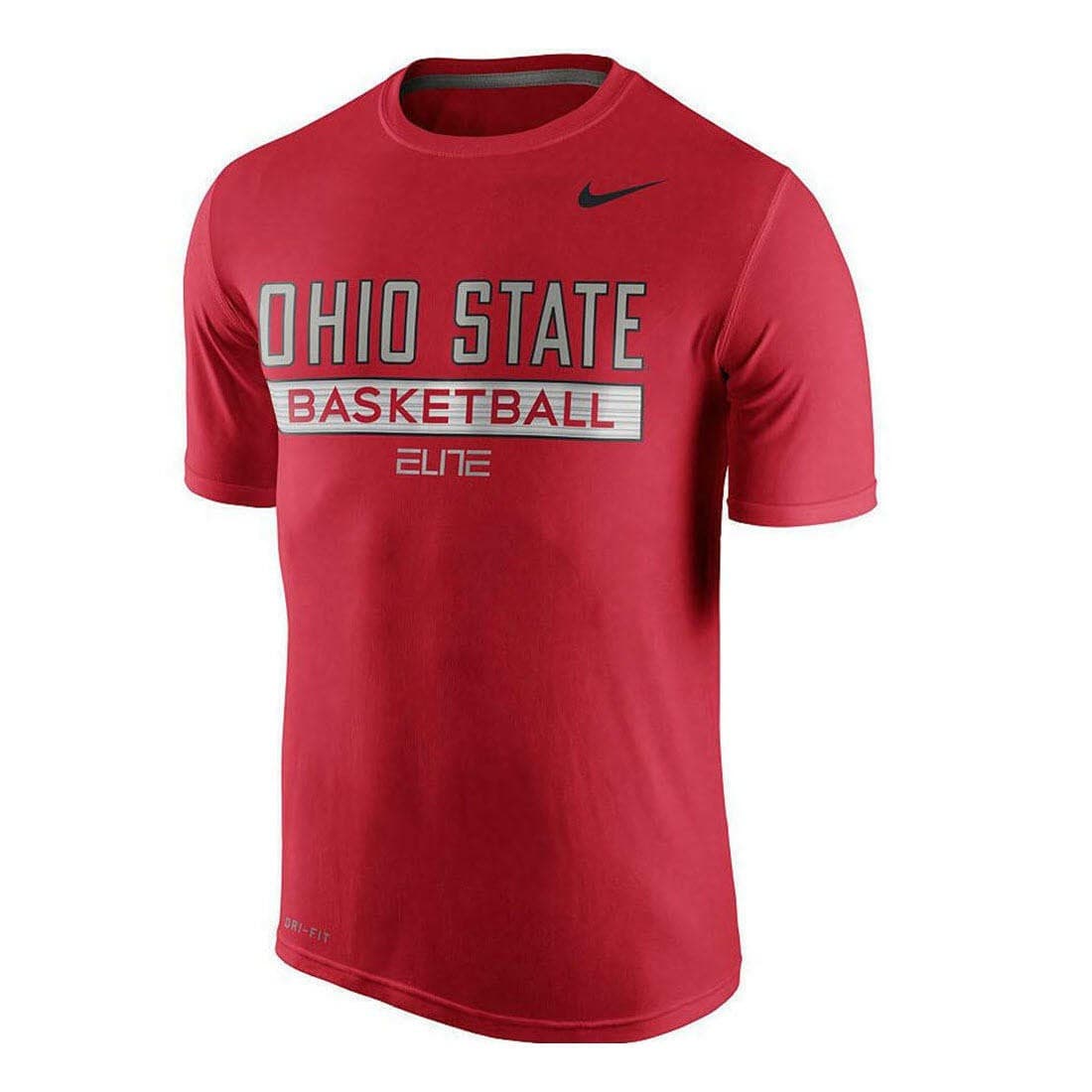 Nike Men's Ohio State Buckeyes Dri-Fit Basketball Elite Practice T-Shirt Large - Thumbnail 4