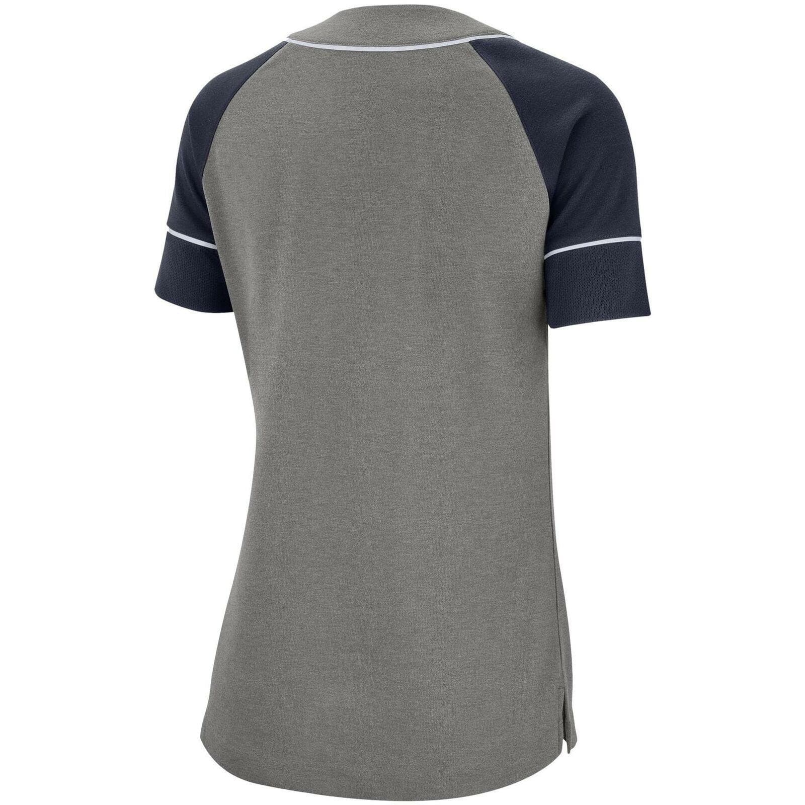 Nike Women's New York Yankees Dri-Fit Classic Raglan Jersey Large Gray/Blue - Thumbnail 6