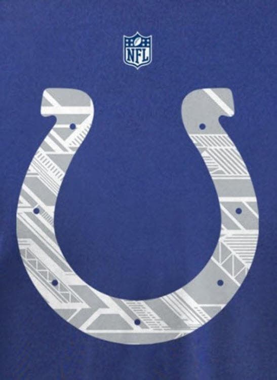 NFL Boy's Indianapolis Colts Dri-Tek Power Grid Logo Short Sleeve Tee Blue XL - Thumbnail 2