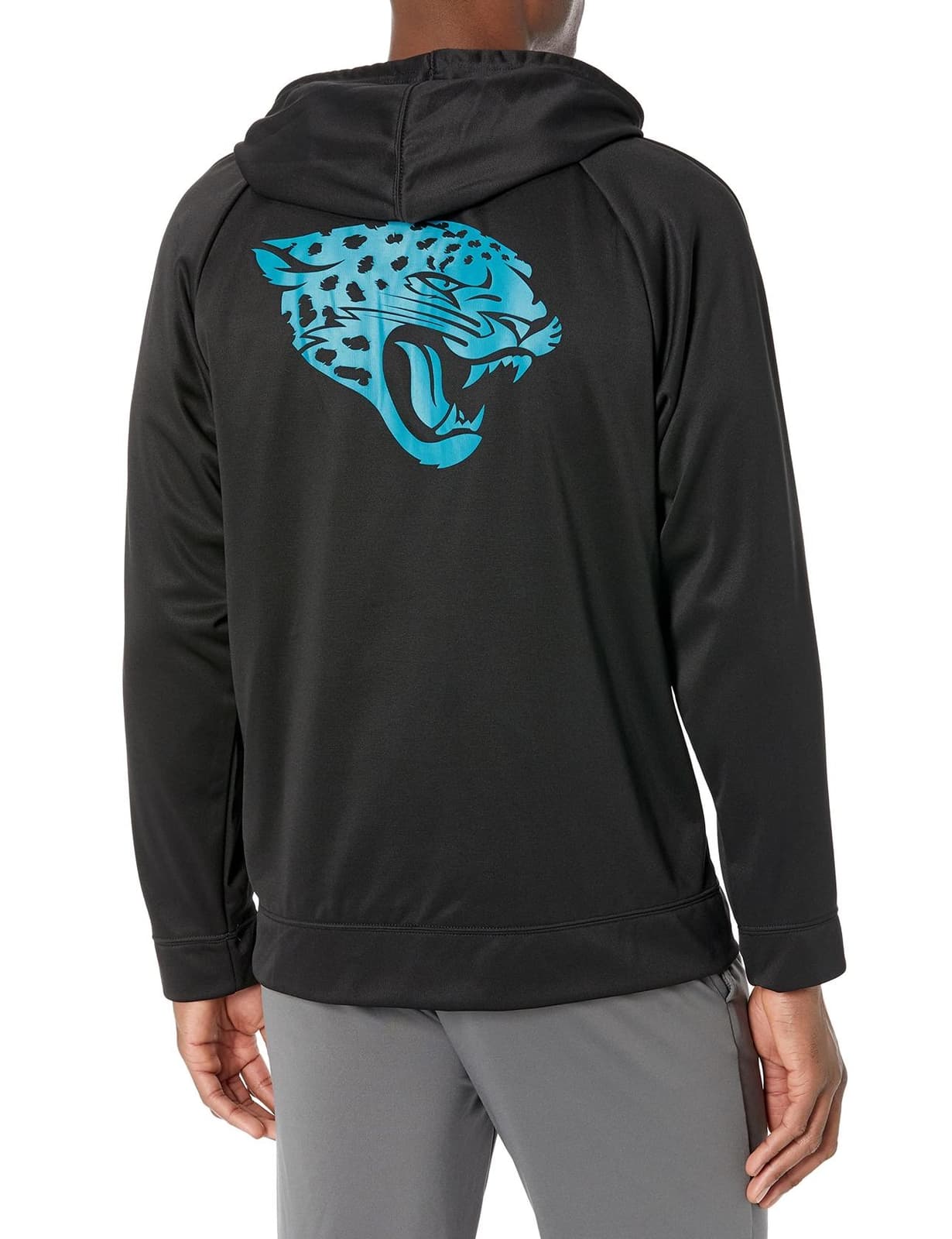 Zubaz Men's Jacksonville Jaguars Camo Full Zip Hoodie Black Medium - Thumbnail 2