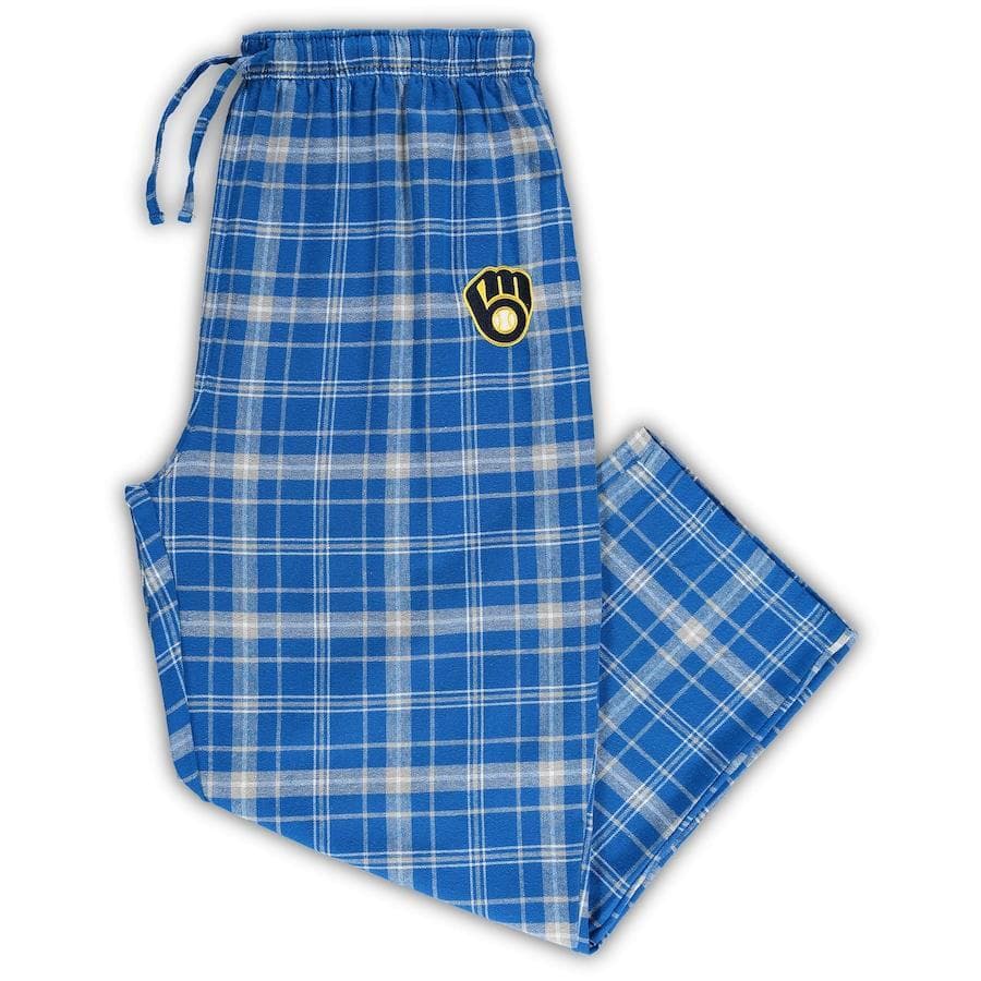 Concepts Sport Men's Milwaukee Brewers Flannel Pajama Pants 3XLT $50 Value - Thumbnail 3