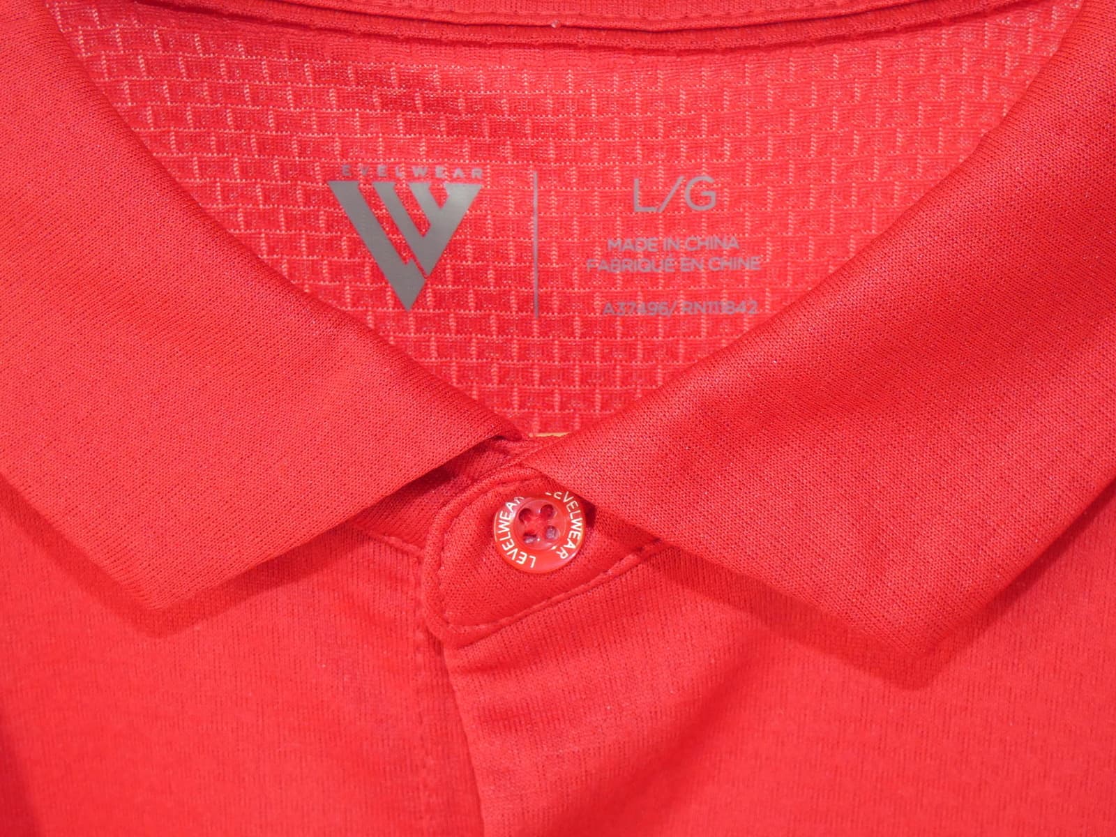 Levelwear Men's Washington Nationals Duval Performance Polyester Polo Red XL - Thumbnail 4