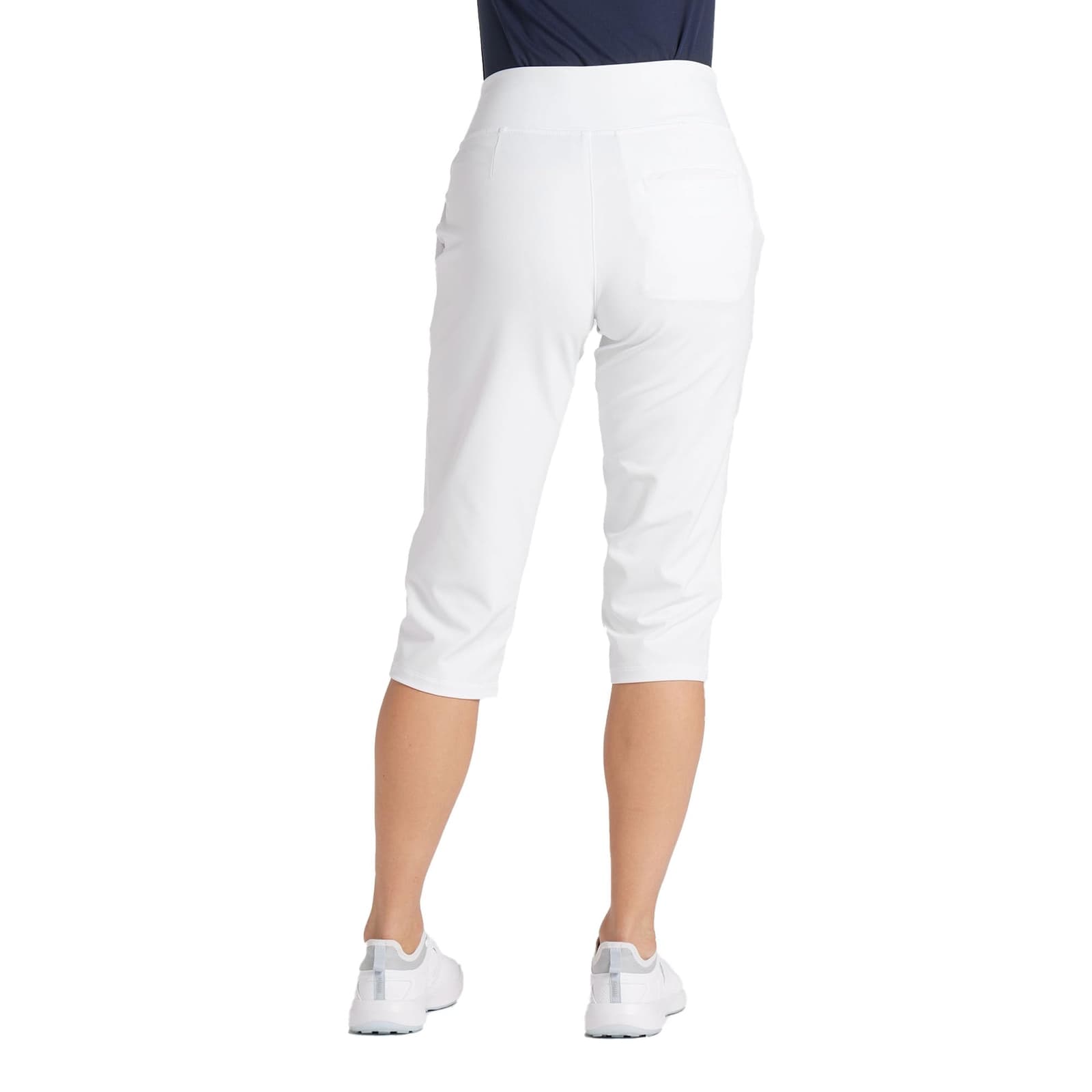 Puma Women's Soft Stretch High Rise DryCell Everyday UPF Capris White Medium - Thumbnail 2