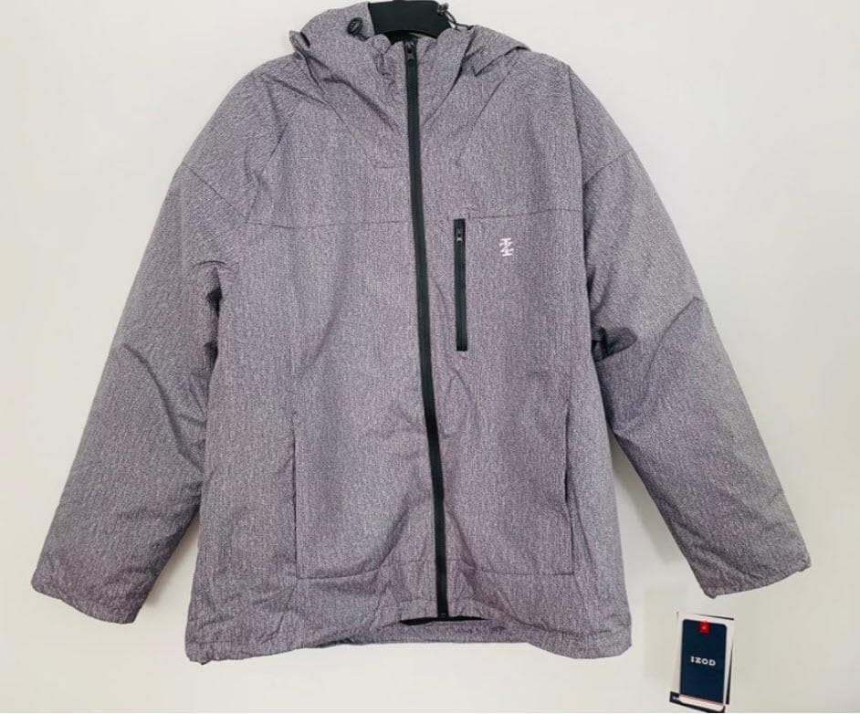 IZOD Men's Rip Stop Hooded 3-1 Systems Jacket Charcoal/Heather XXL $210 Value - Thumbnail 4