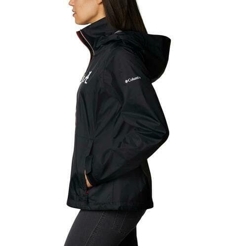 Columbia Women's Alabama Crimson Tide Waterproof Hooded Jacket Black XX-Large - Thumbnail 3