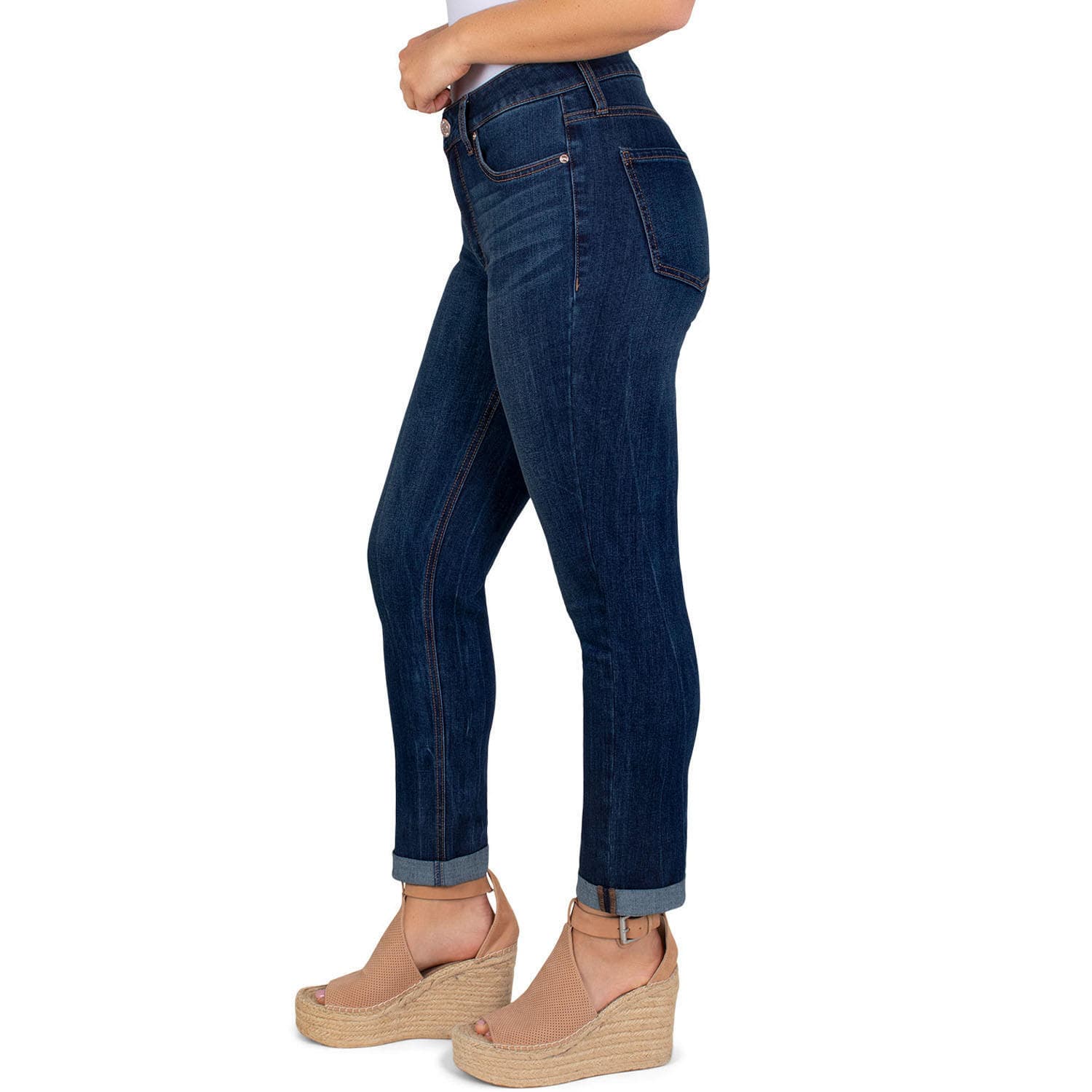 Seven7 Jeans Women's Weekend Slim Fit Jeans Avalon Blue Regular 12 - Thumbnail 3