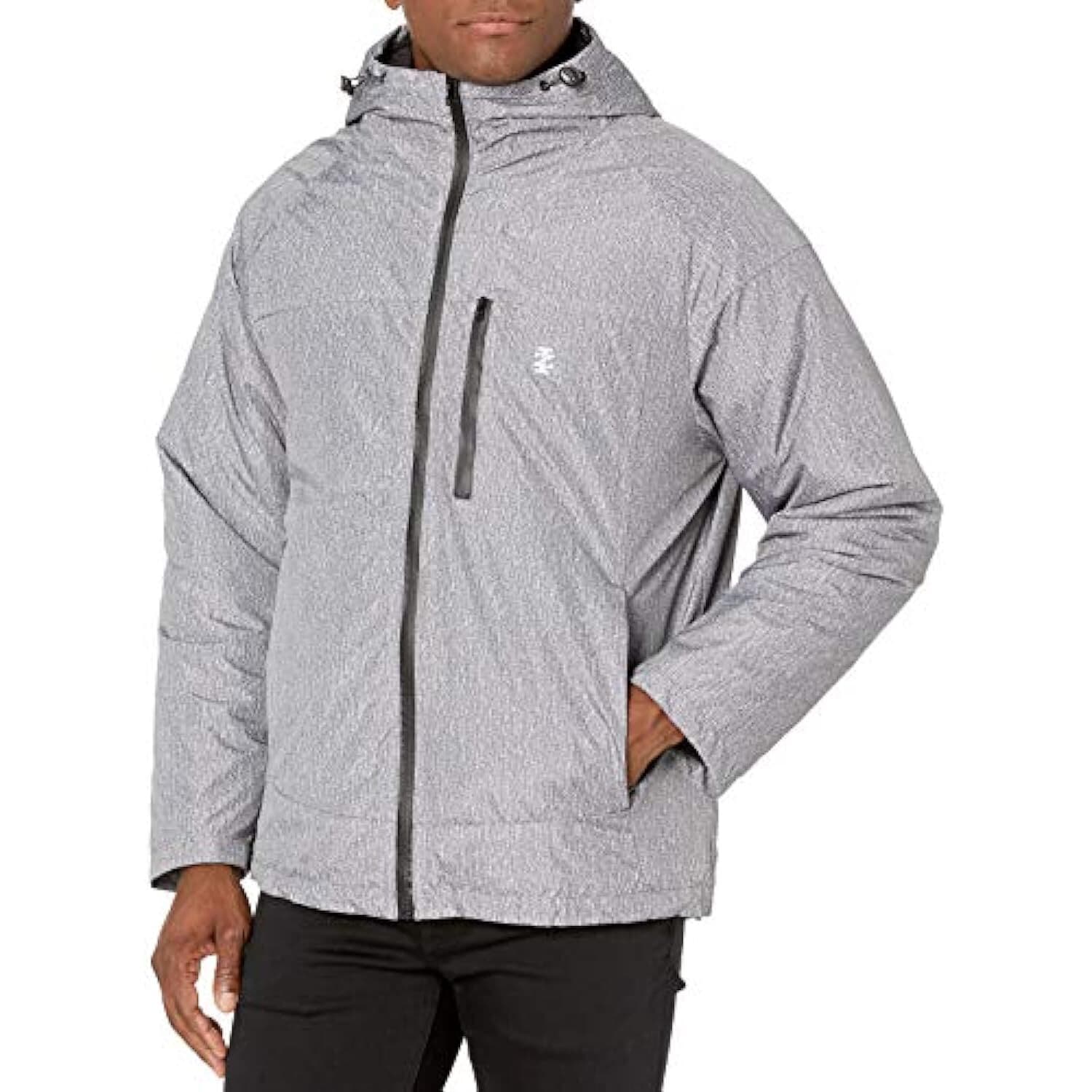 IZOD Men's Rip Stop Hooded 3-1 Systems Jacket Charcoal/Heather XXL $210 Value - Thumbnail 10